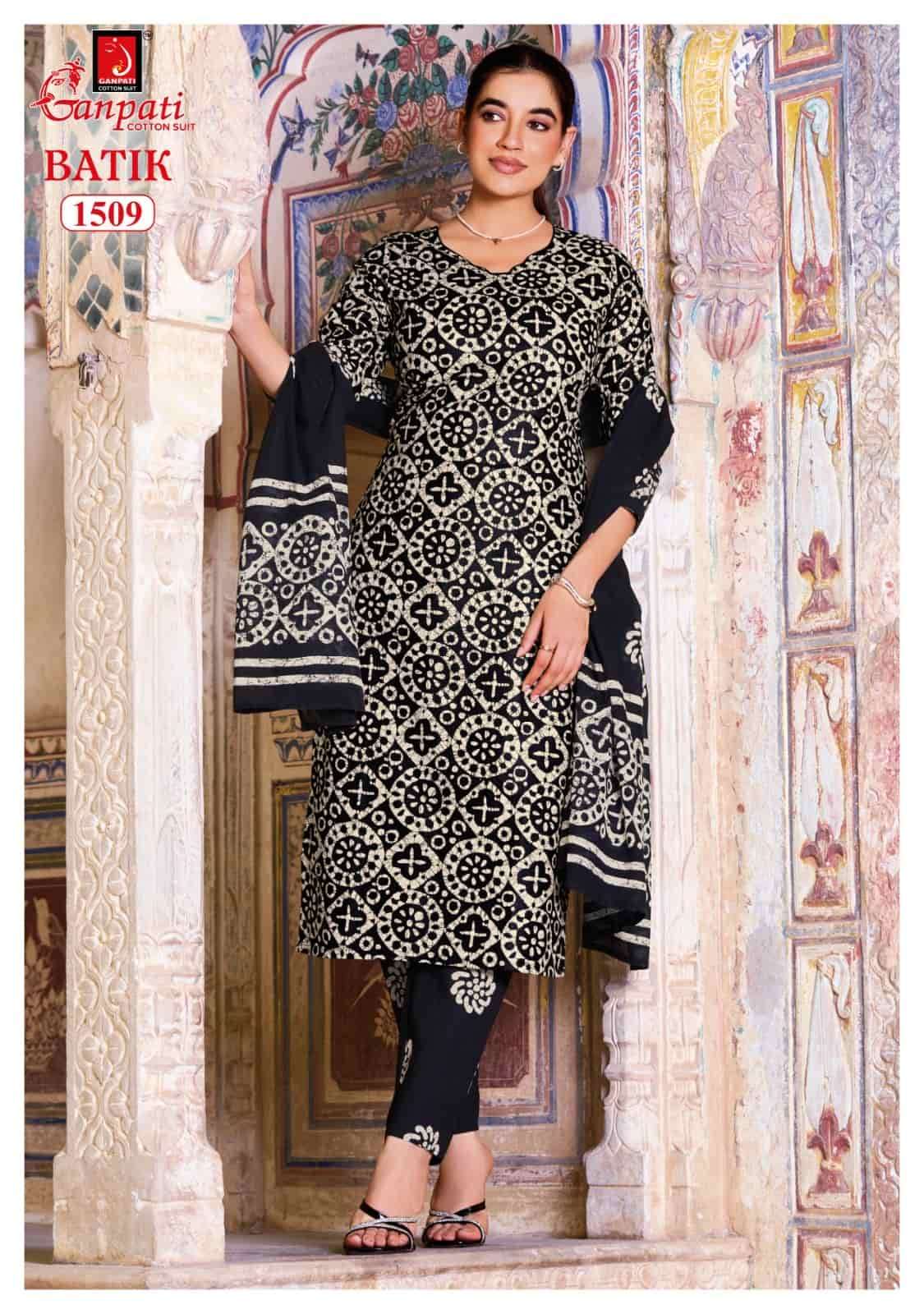 Ganpati Batik With Pant Vol 15 Unstitch Cotton Ladies Dress view 14