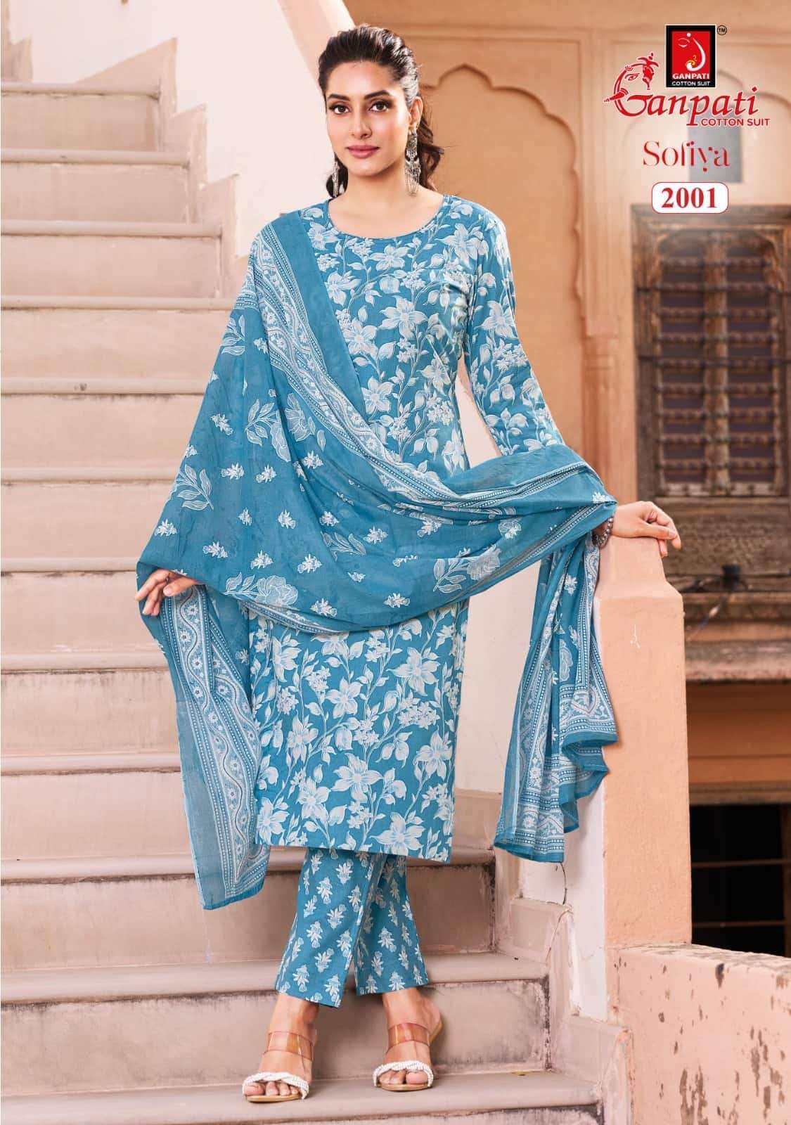 Ganpati Sofiya Vol 2 Unstitch Cotton Ladies Dress Catalog view 10