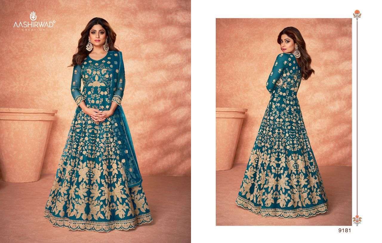 Aashirwad Morni Exclusive Designer Work Anarkali Dress New Collection view 4