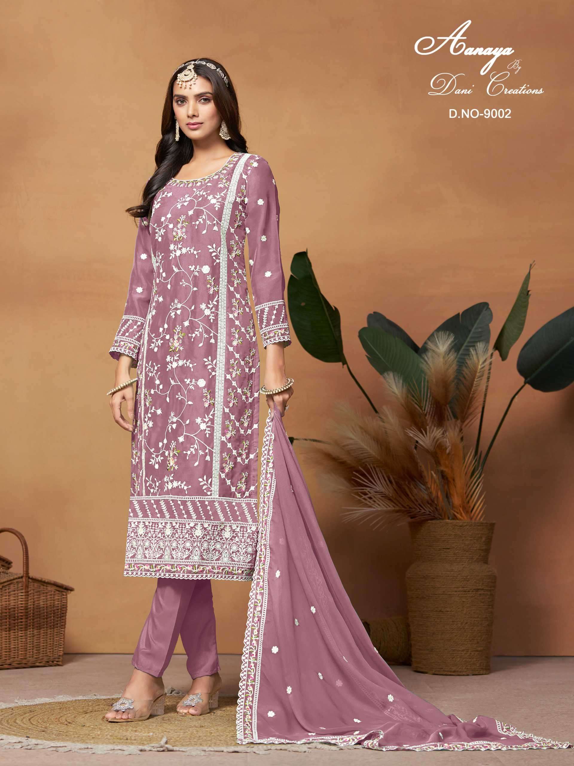 Aanaya Vol 190 9001 To 9004 Designer Work Organza Dress view 7
