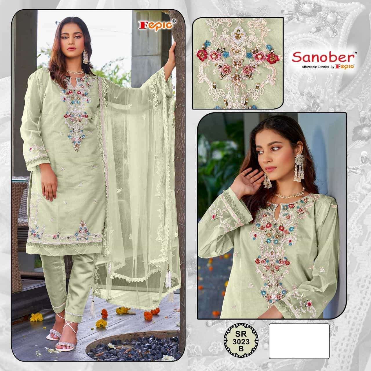 Fepic Sanober SR 3023 Colors Pakistani Style Latest Designer Festive Wear Collection view 4