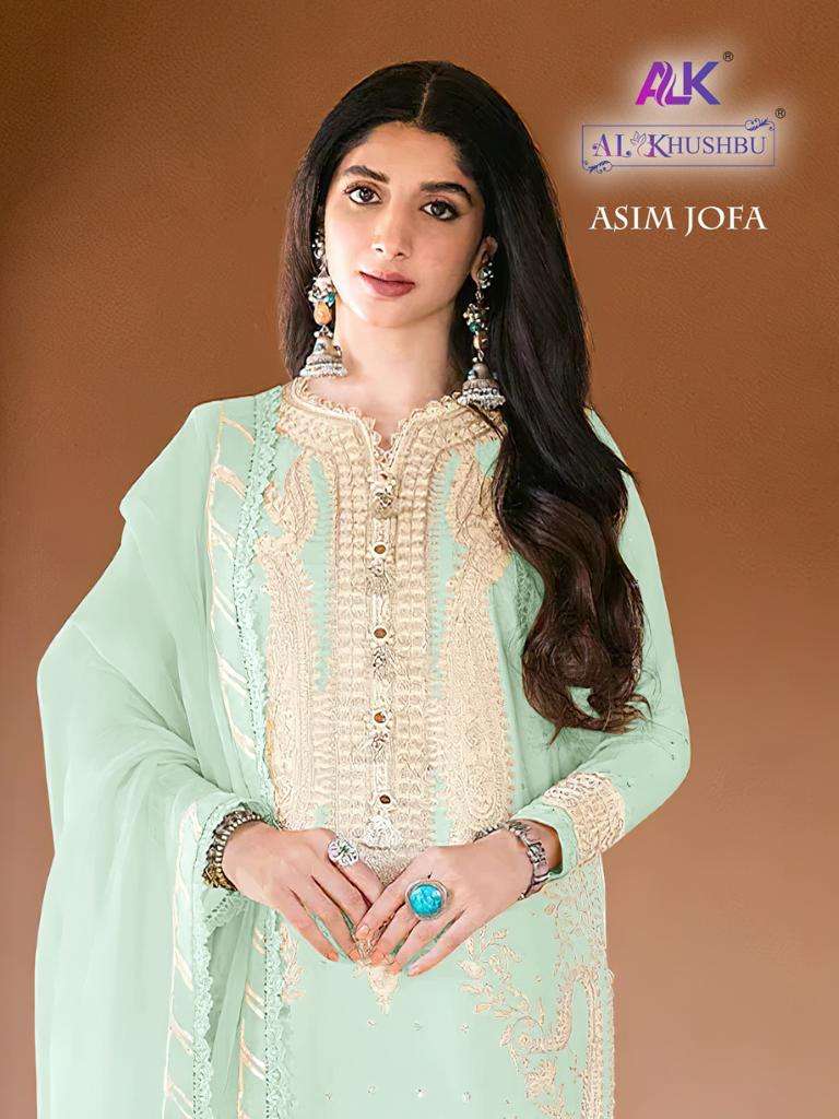 Al Khushbu Asim Jofa 4057 Colors Straight Style Pakistani Designer Suit view 10