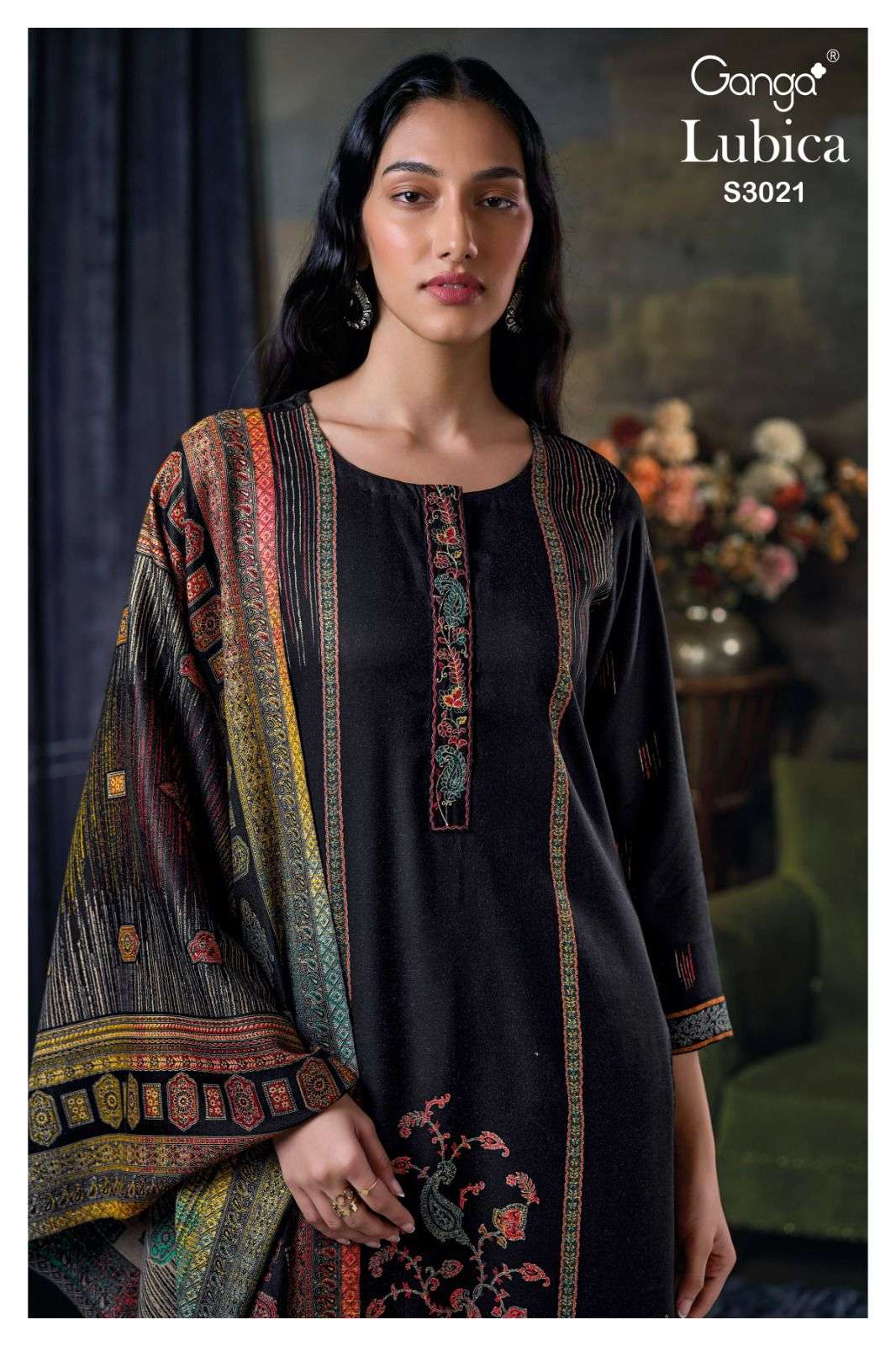 Ganga Fashion Lubica 3021 Premium Design Ganga Suit Winter Collection view 2