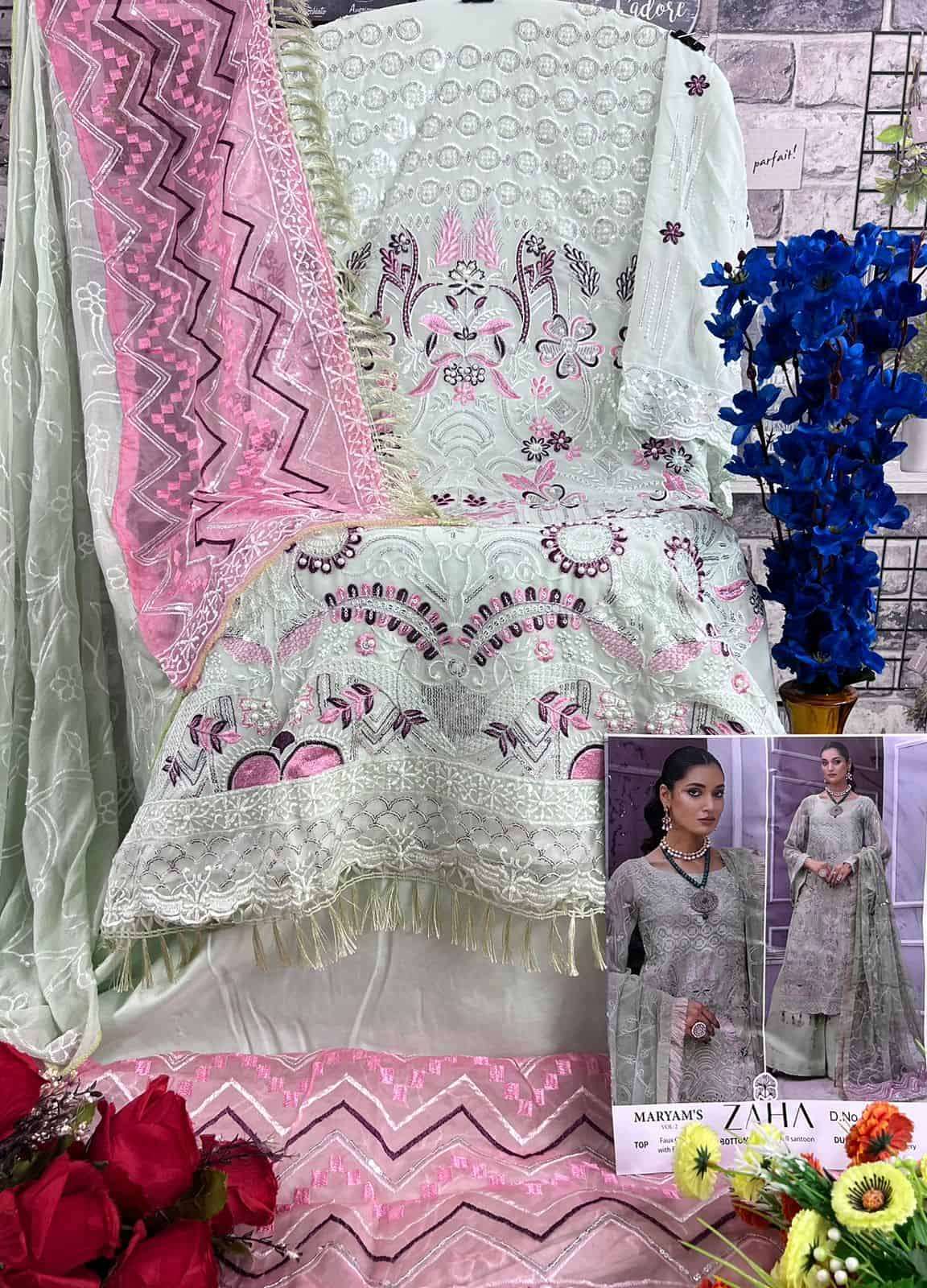 Zaha 10160 Festive Wear Style Designer Pakistani Suit Collection view 2