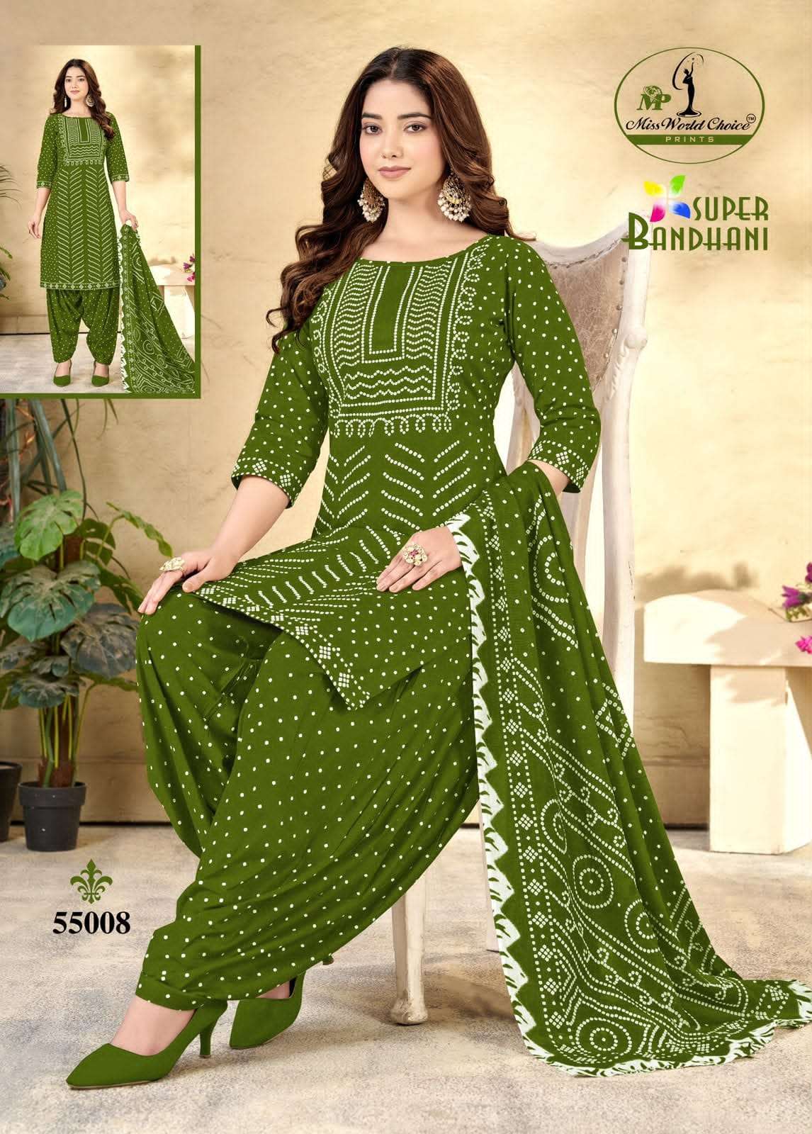 Miss World Choice Super Bandhani Vol 55 Pure Cotton Bandhani Dress Exporters view 12