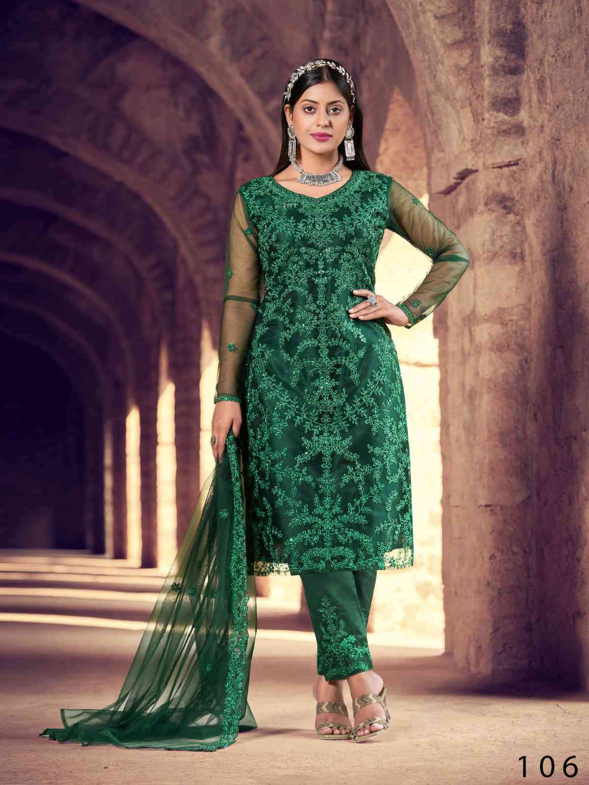 Alfaaz Naimat 101 To 106 Heavy Net Party Wear Suit view 6