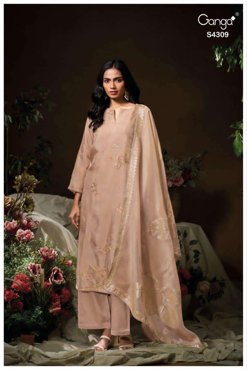 Ganga Fashion Maisha 4309 Pure Bemberg Silk Designer Suits Collection view 2