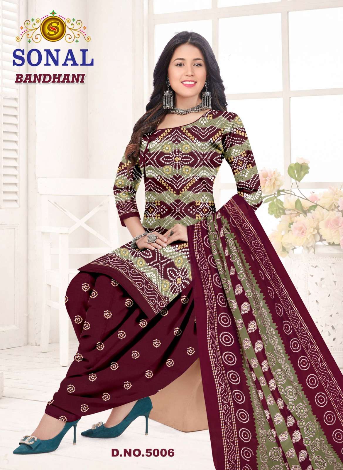 Sonal Textile Bandhani Vol 5 Bandhani Print Cotton Dress Material Wholealers view 8