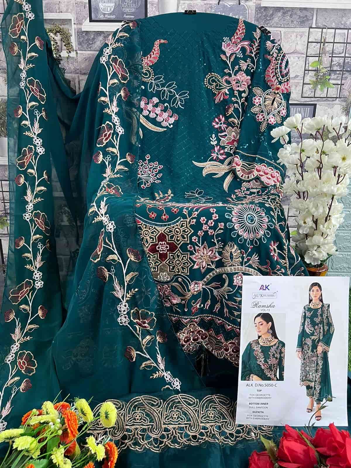 Zaha Ramsha Vol 13 Embroidered Pakistani Suit view 7