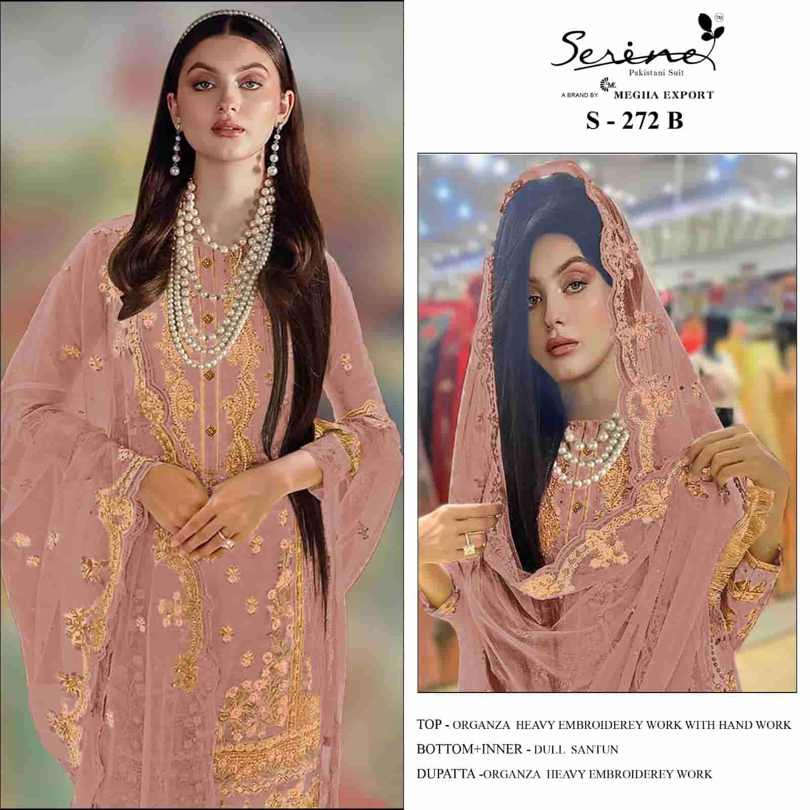 Serine Heavy Embroidered Organza Pakistani Suit view 5