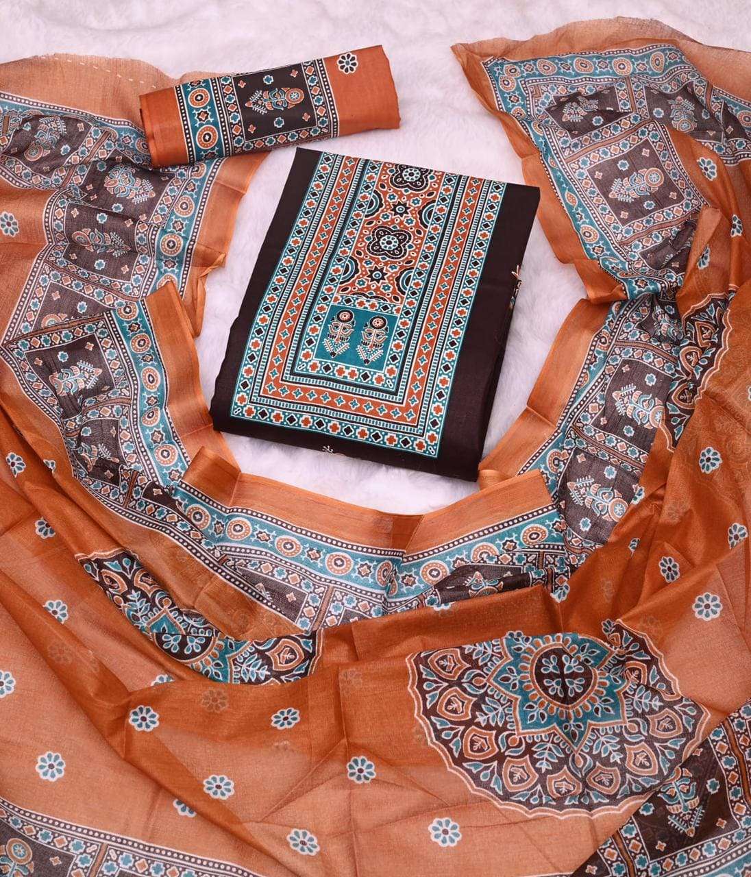 Js Priya Ajrakh Pehnava Vol 4 Premium Wear Cotton Dress Material view 21