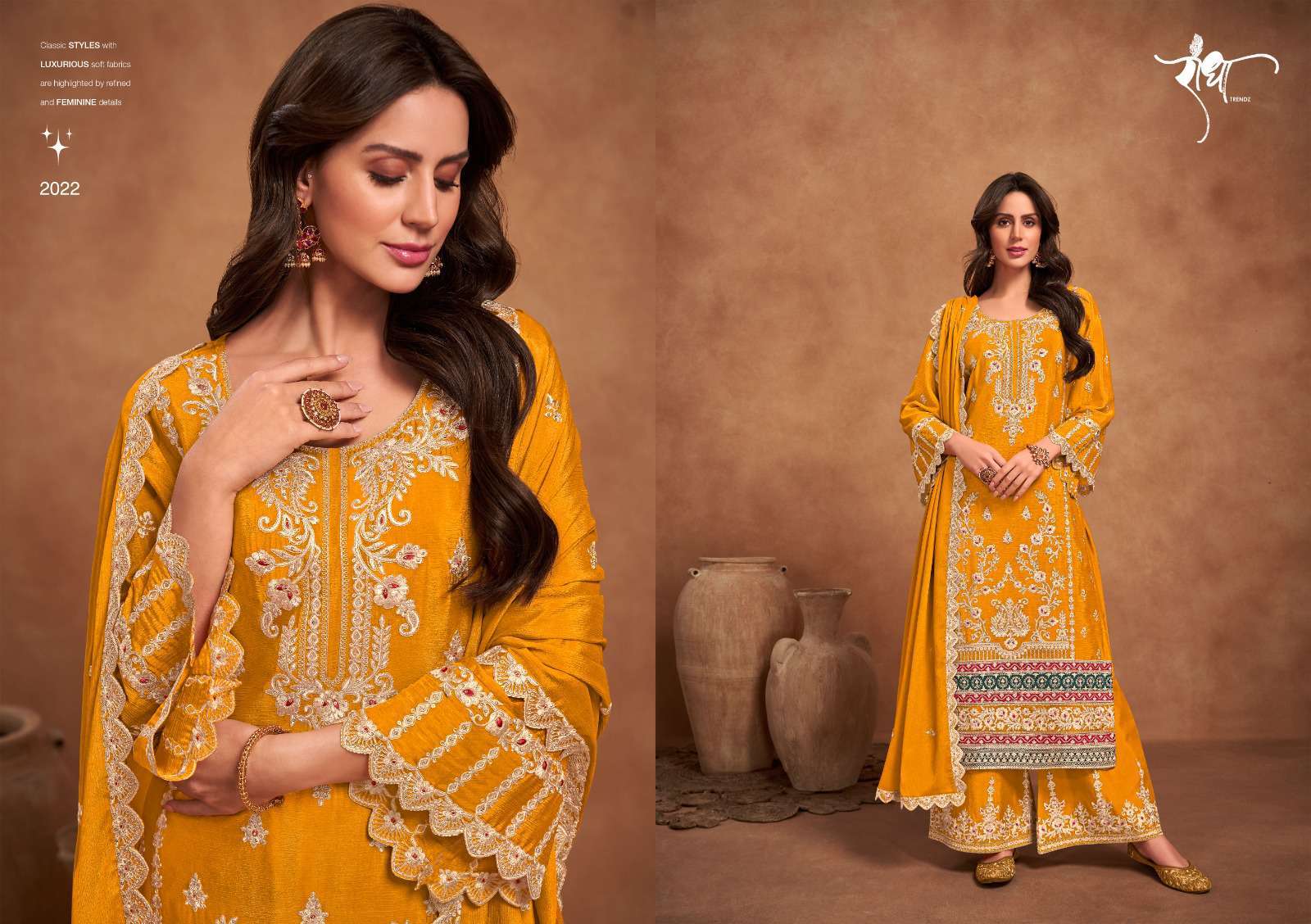Radha Trendz Rashmi Designer Straight Palazzo Dress Readymade Collection view 8