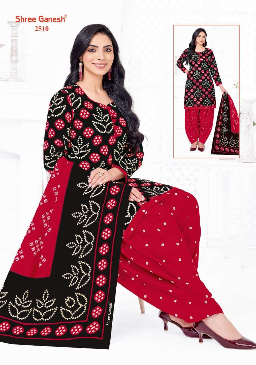 Shree Ganesh Bandhani Vol 5 Heavy Cotton Bandhani Suit view 5