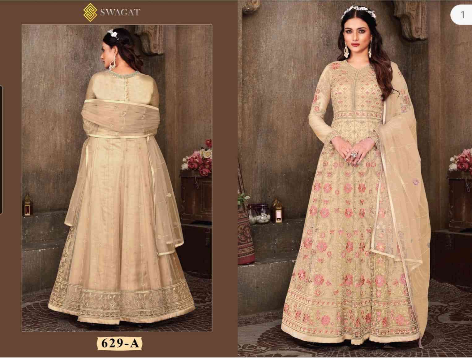 Swagat Voilet 692 Colors Partywear Anarkali Gown Catalog Online view 4