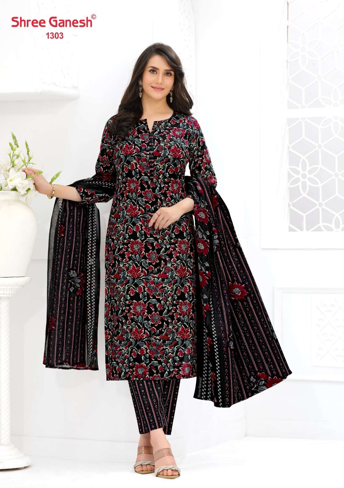 Shree Ganesh Samaiyra Ajrak Vol 3 Premium Wear Cotton Dress Material view 8