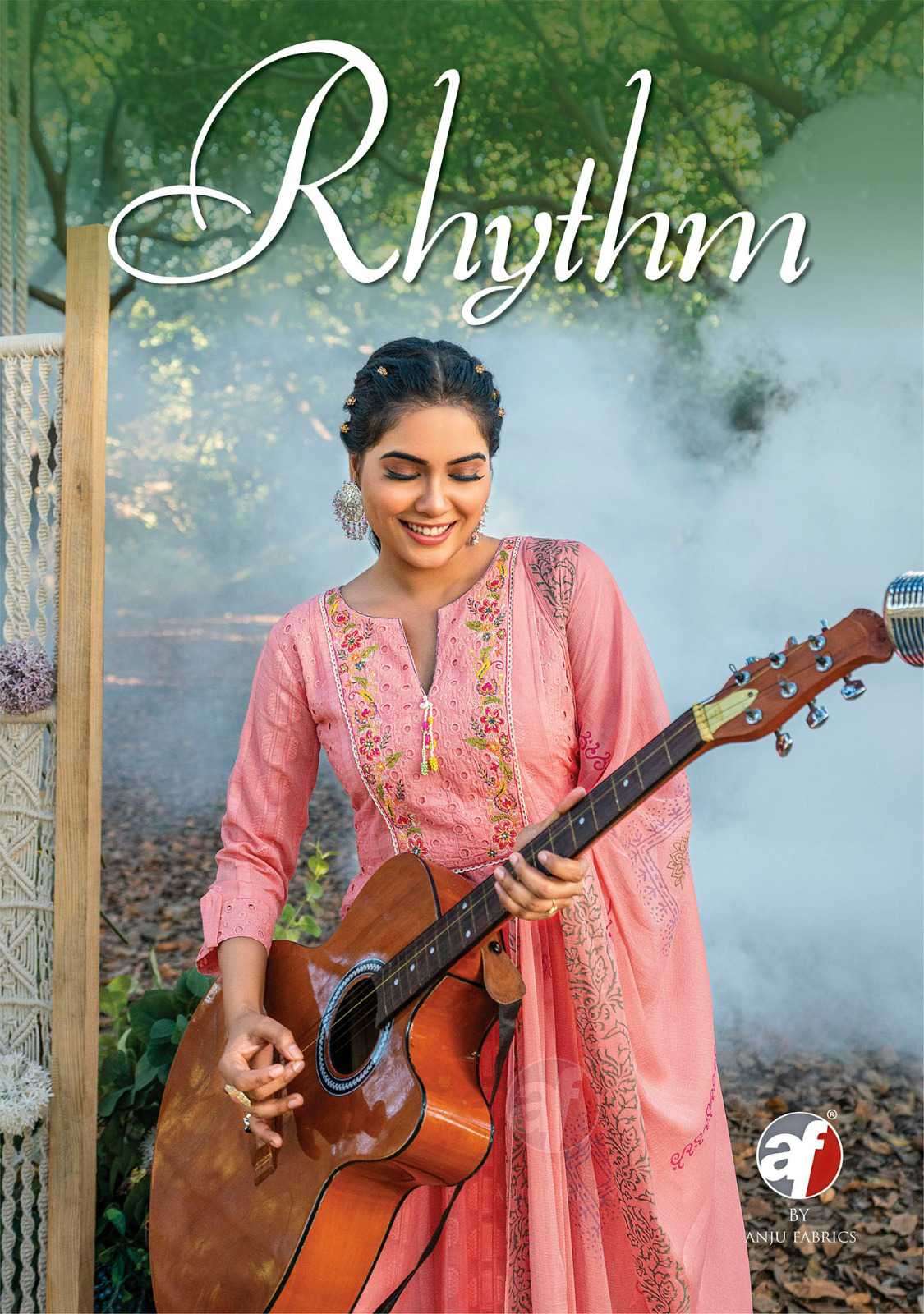 Af Stock Out Rhythm By Anju Fabrics Festive Designs Anarkali Style 3 Piece Pair Catalog view 13