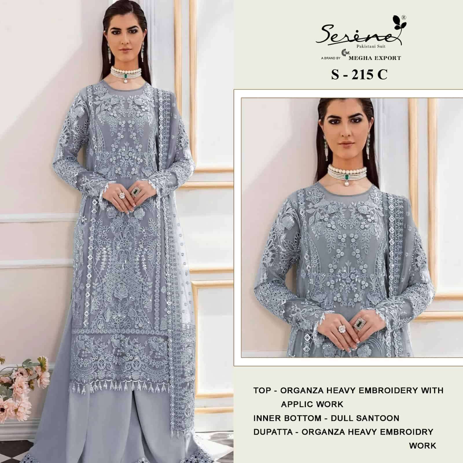 Serine Designer Organza Embroidered Salwar Suit view 2