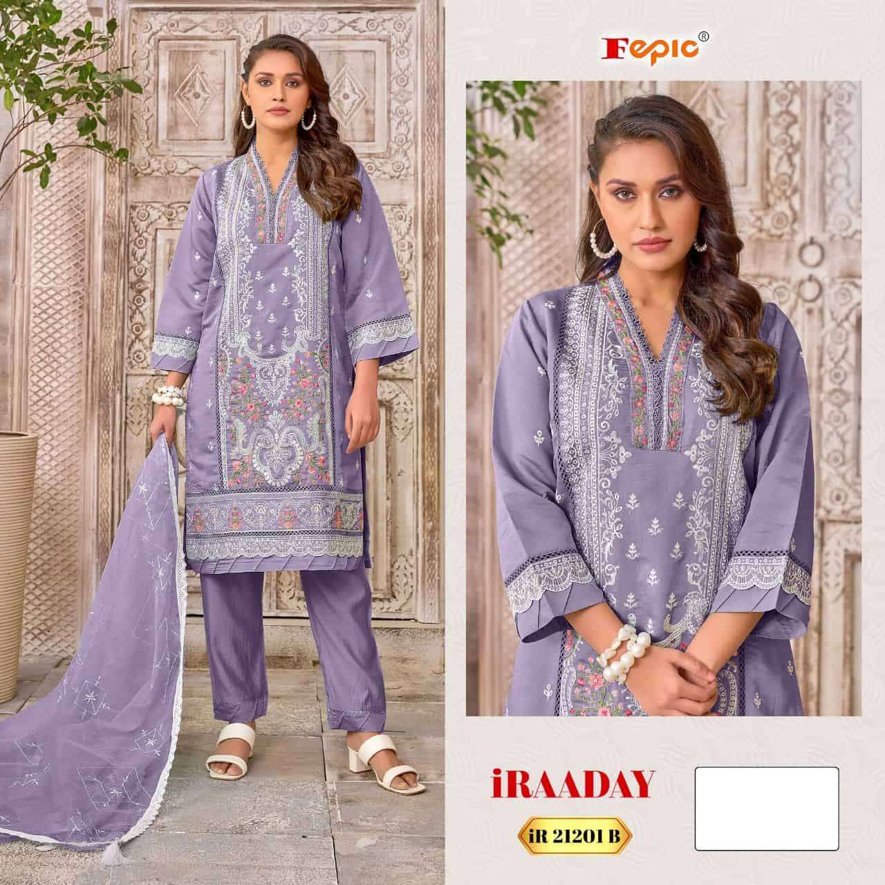 Fepic iRaaday Organza Embroidered Pakistani Suit