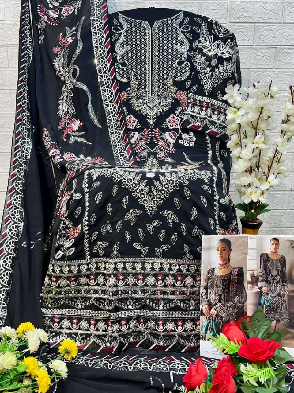 Zaha 10278 Embroidered Georgette Pakistani Suit view 2