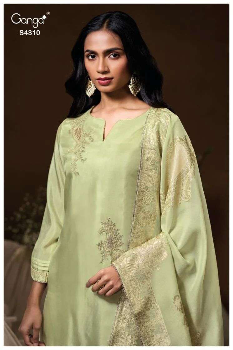 Ganga Fashion Nysara 4310 Pure Bemberg Silk Latest Designs Suits view 3