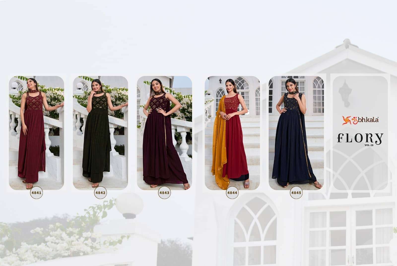 Shubhkala Flory Festive Palazzo Dress view 13