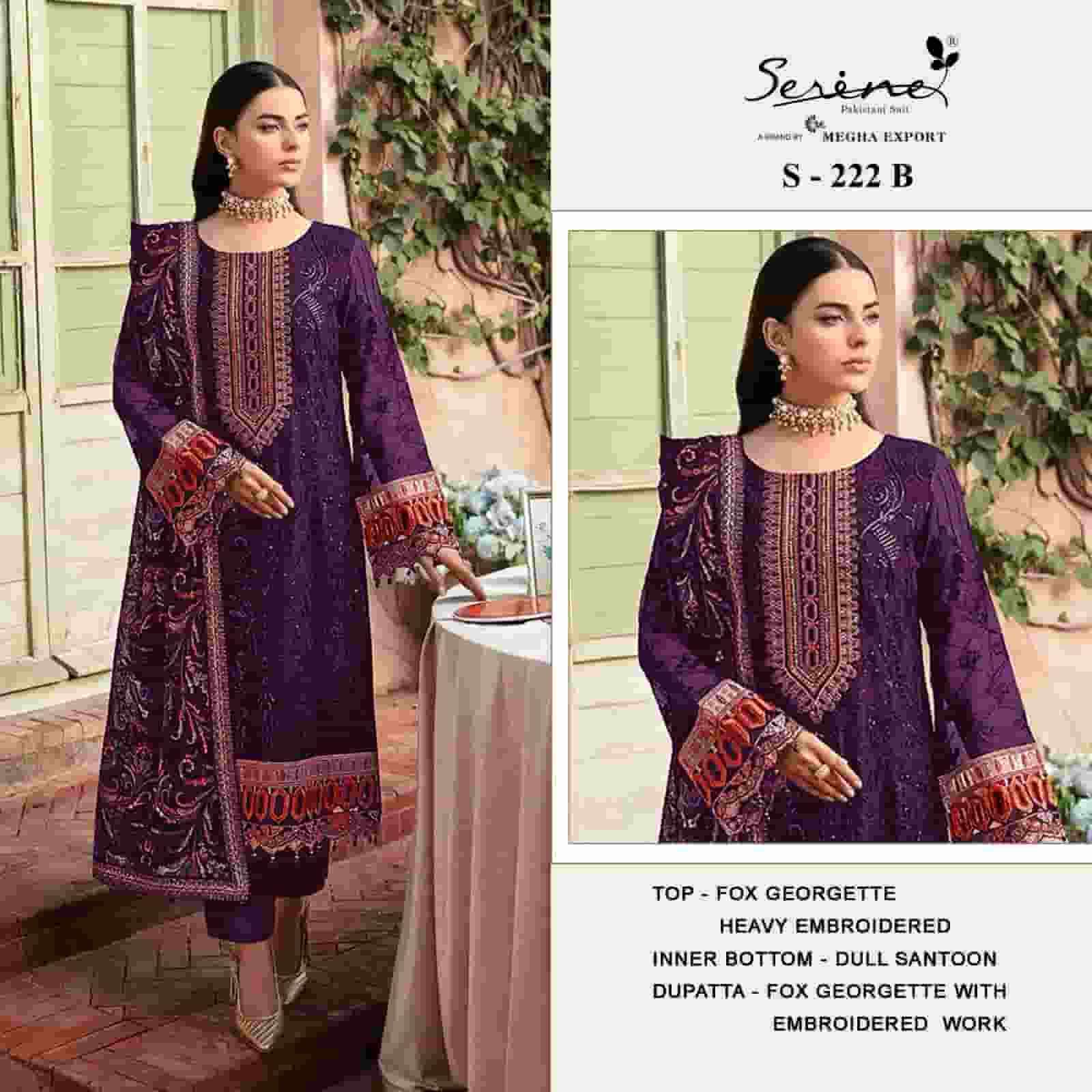 Serine S-222.B Heavy Embroidered Pakistani Suit