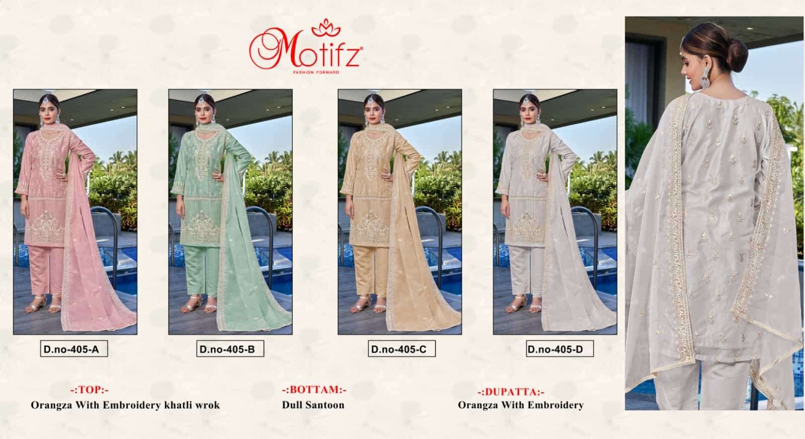 Motifz 405 Colors Festive Wear Style Latest Designer Pakistani Collection view 5