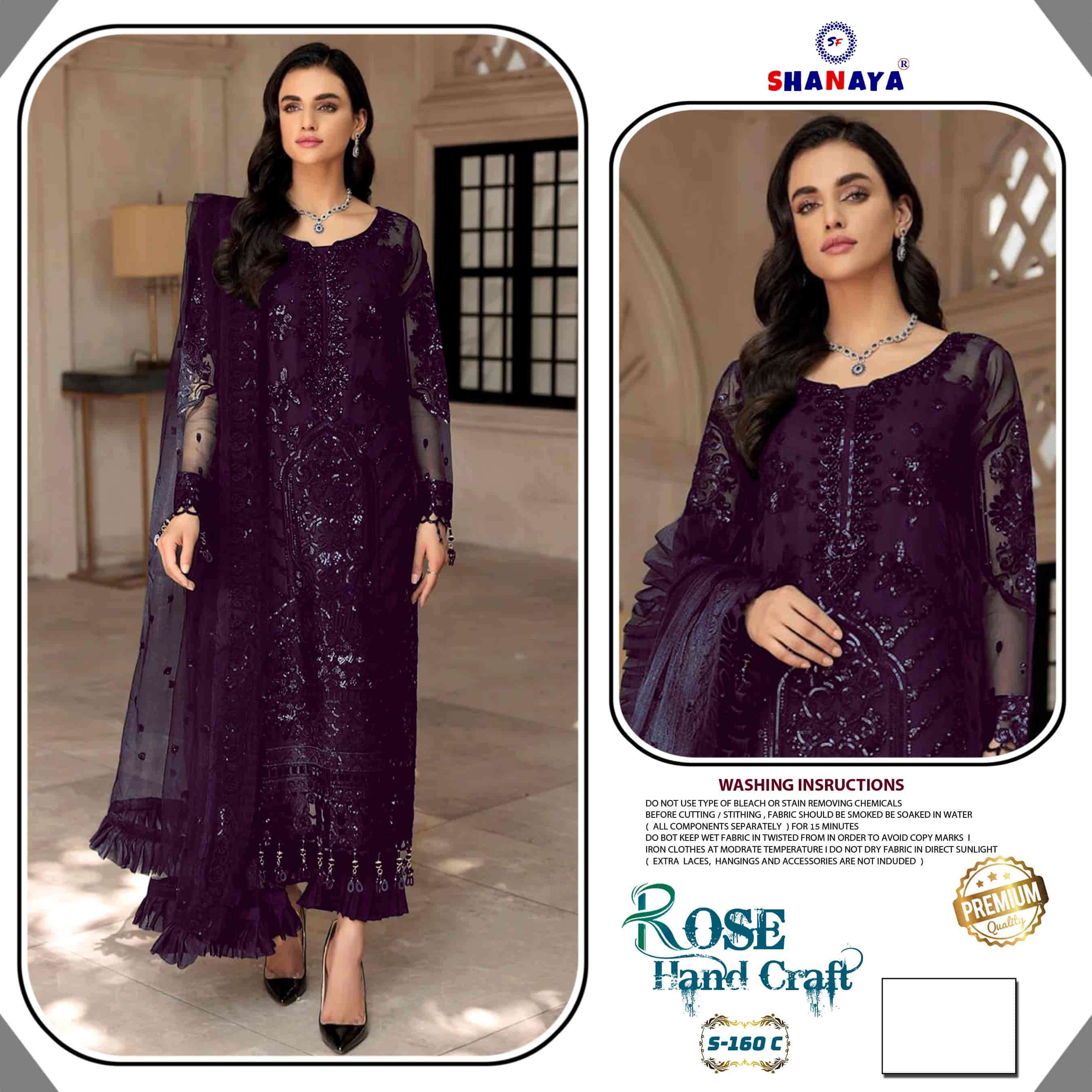 Shanaya Rose Hand Craft S 160 Colors Pakistani Party Wear Style Designer Suit Wholesalers view 2