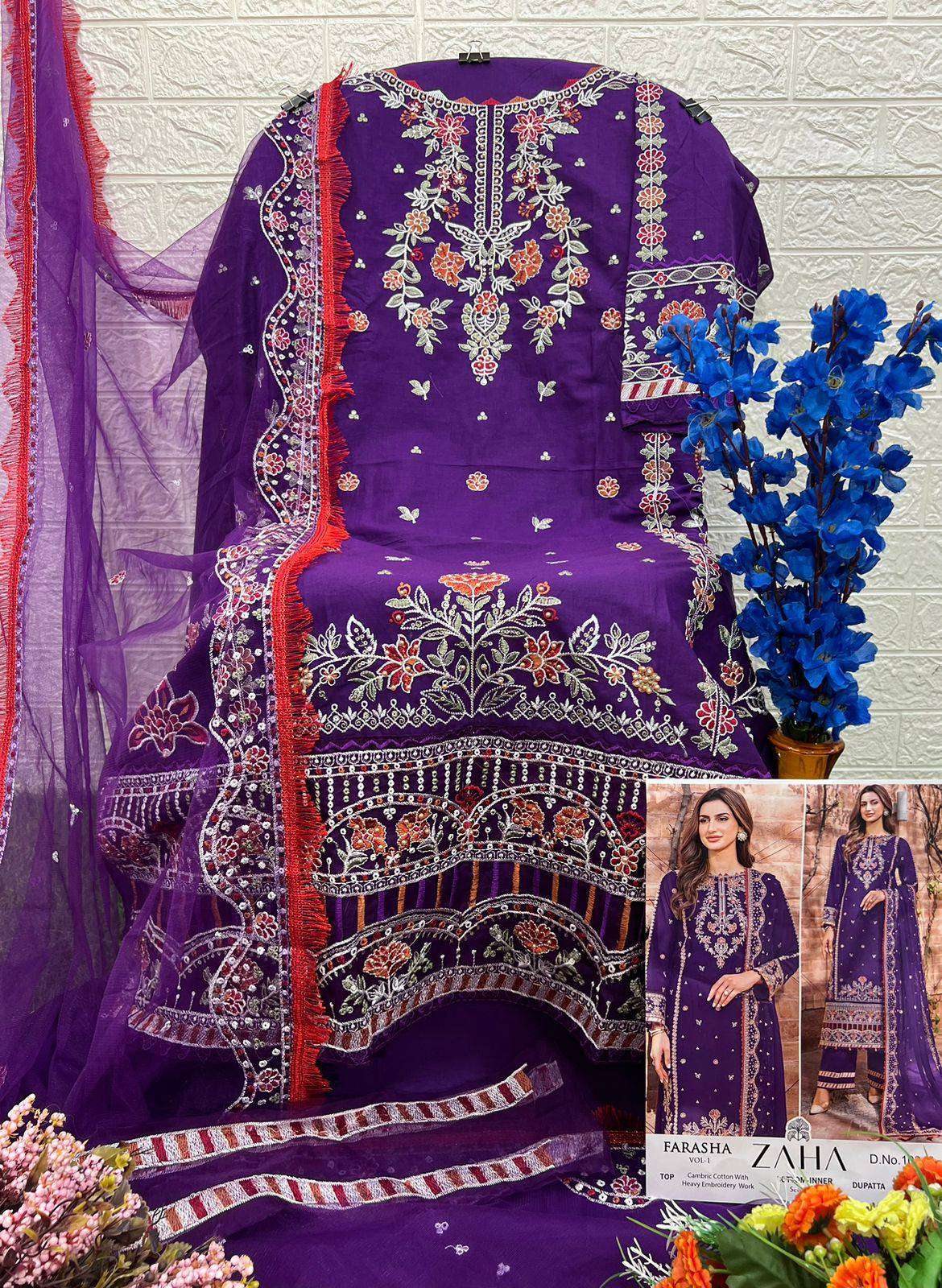 Zaha Farasha Vol 1 10314 To 10317 Pakistani Fancy Dress Buy Online view 10