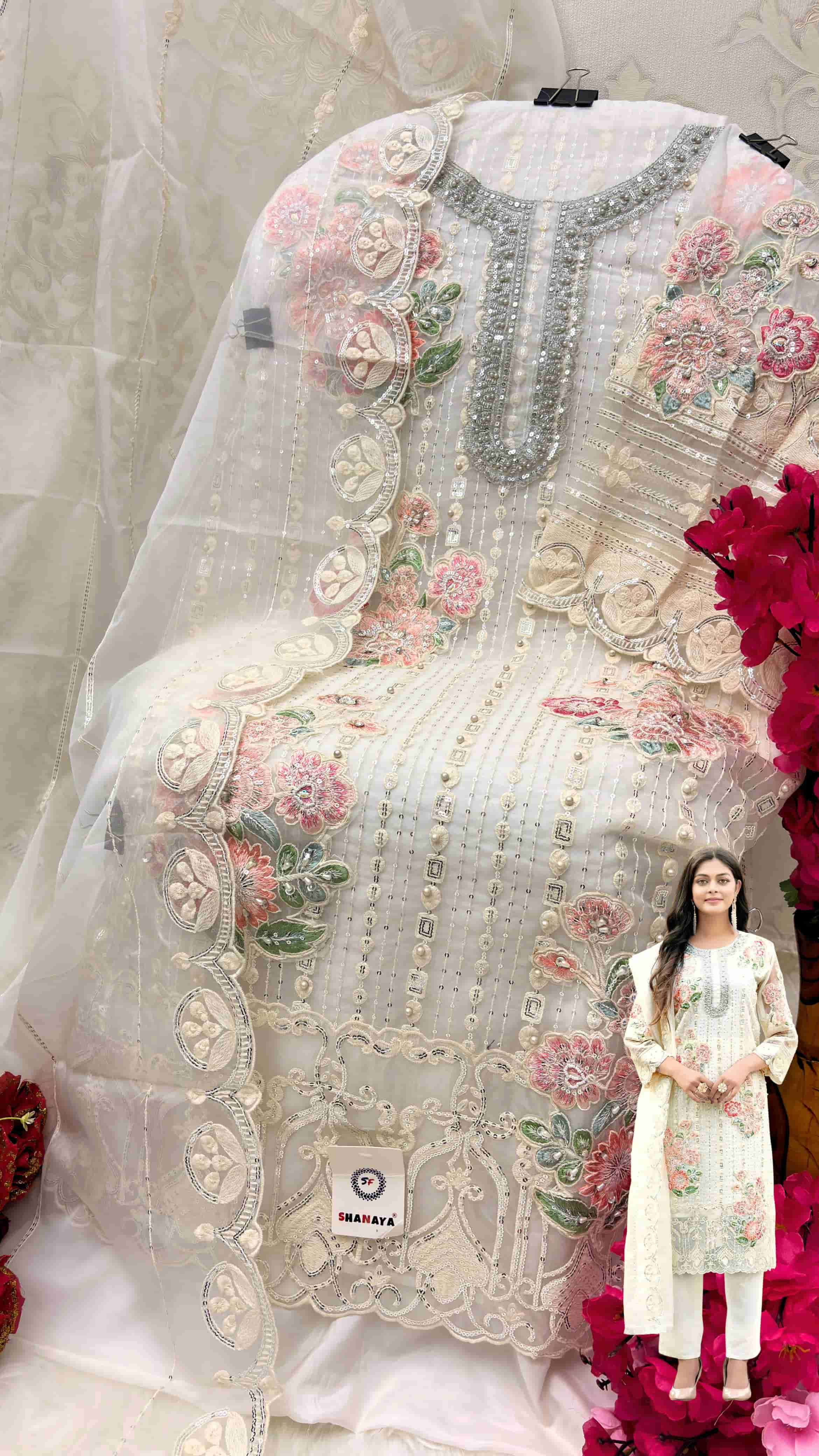 Shanaya S 162 Colors Fancy Designer Style Pakistani Unstitch Dress view 5