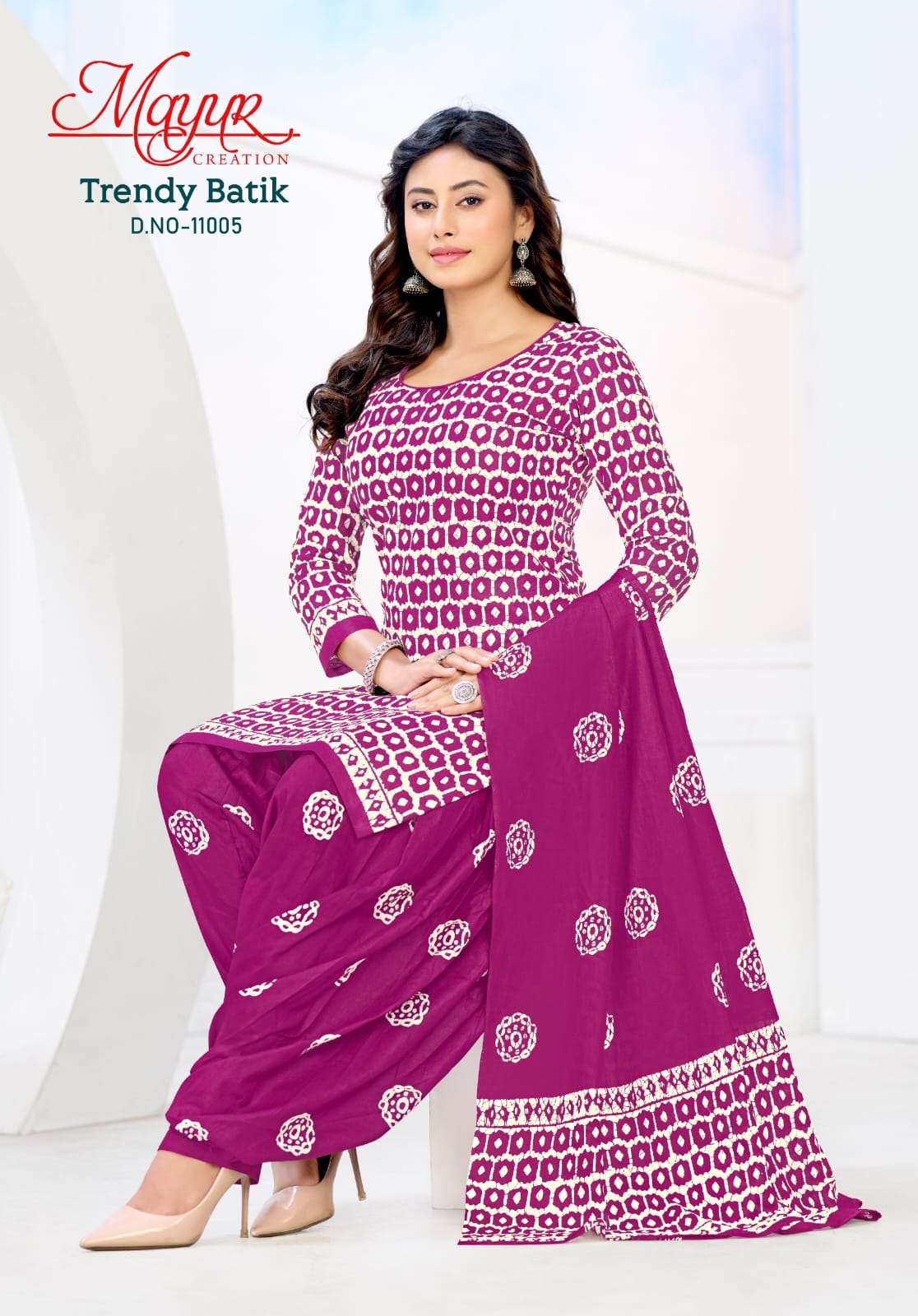 Mayur Trendy Batik Vol 11 Pure Cotton Ladies Suit view 2