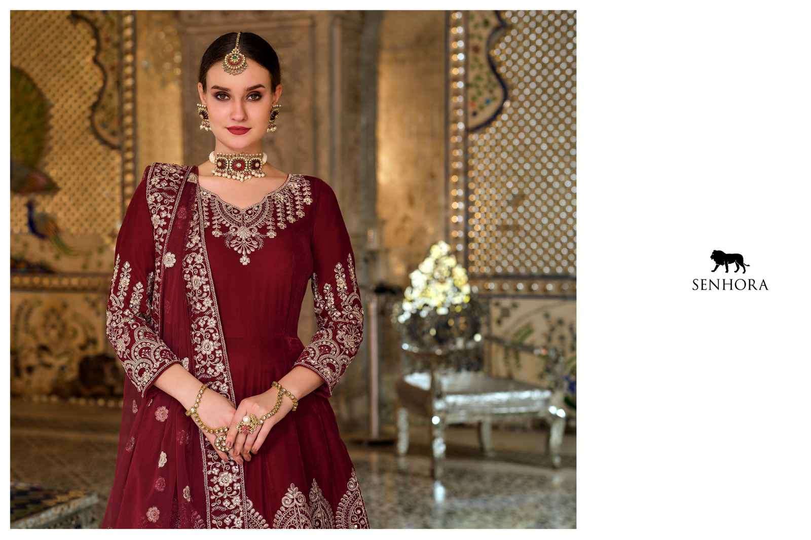 Senhora Dulhan Vol 32 Heavy Designer Velvet Bridal Wear Gown view 2