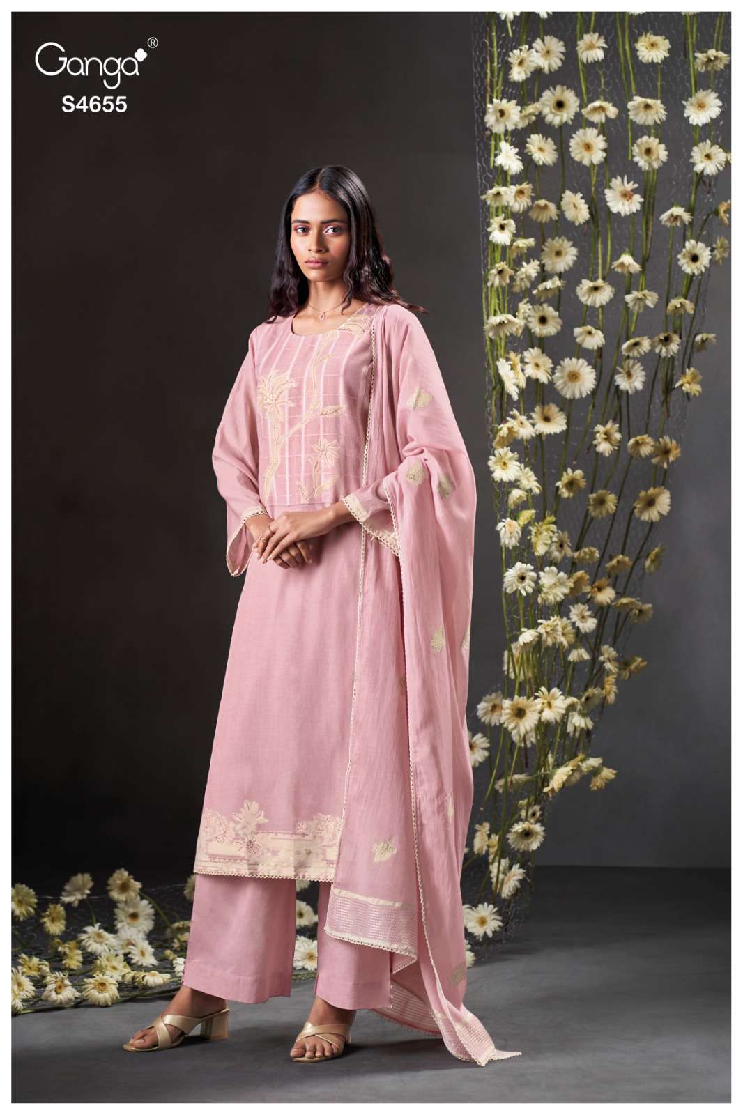 Ganga Fashion Iriah 4655 Fancy Jacquard Style Designer Suit Collection view 2