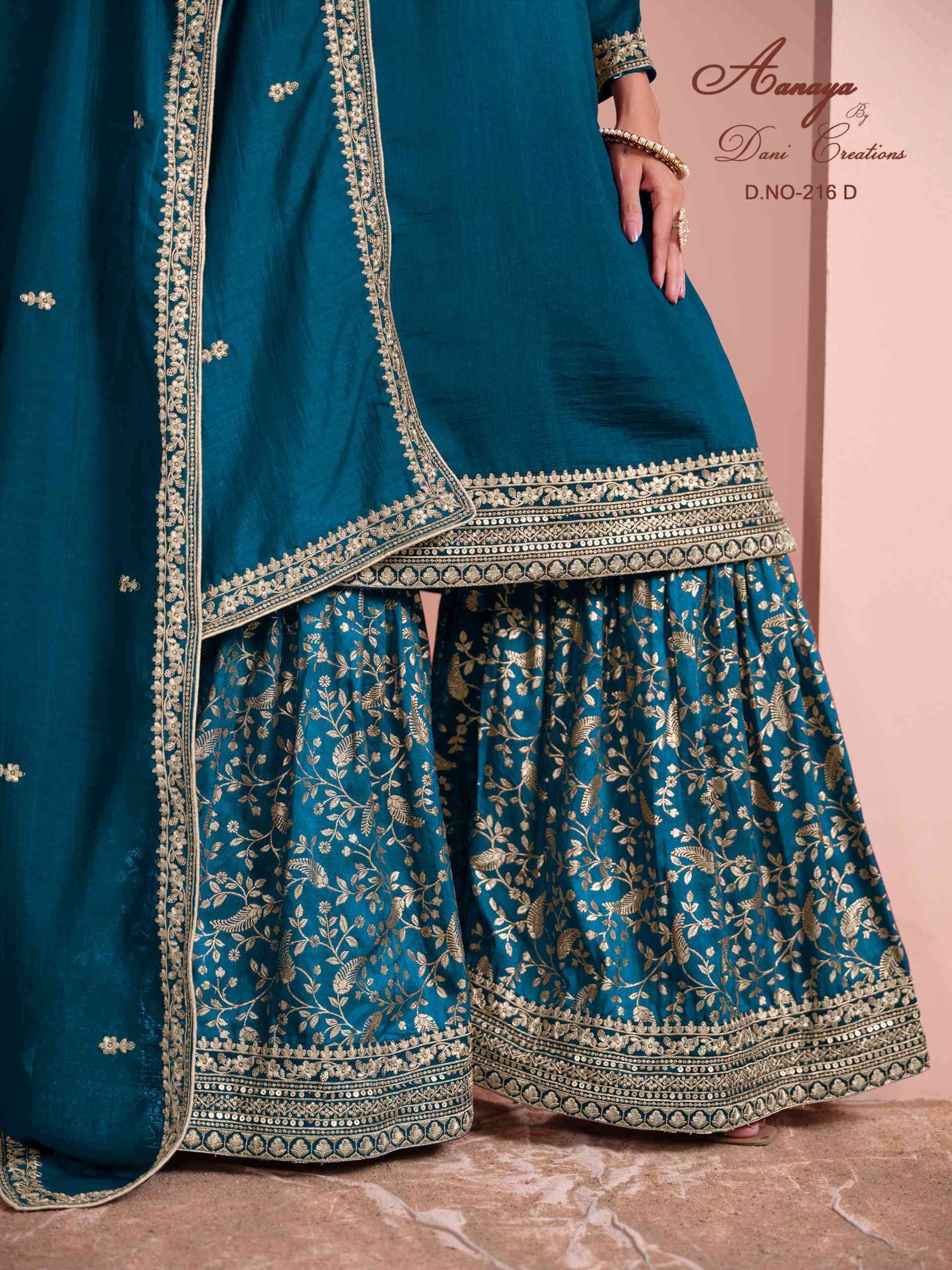 Aanaya Vol 216 Art Silk Wedding Salwar Suit view 6