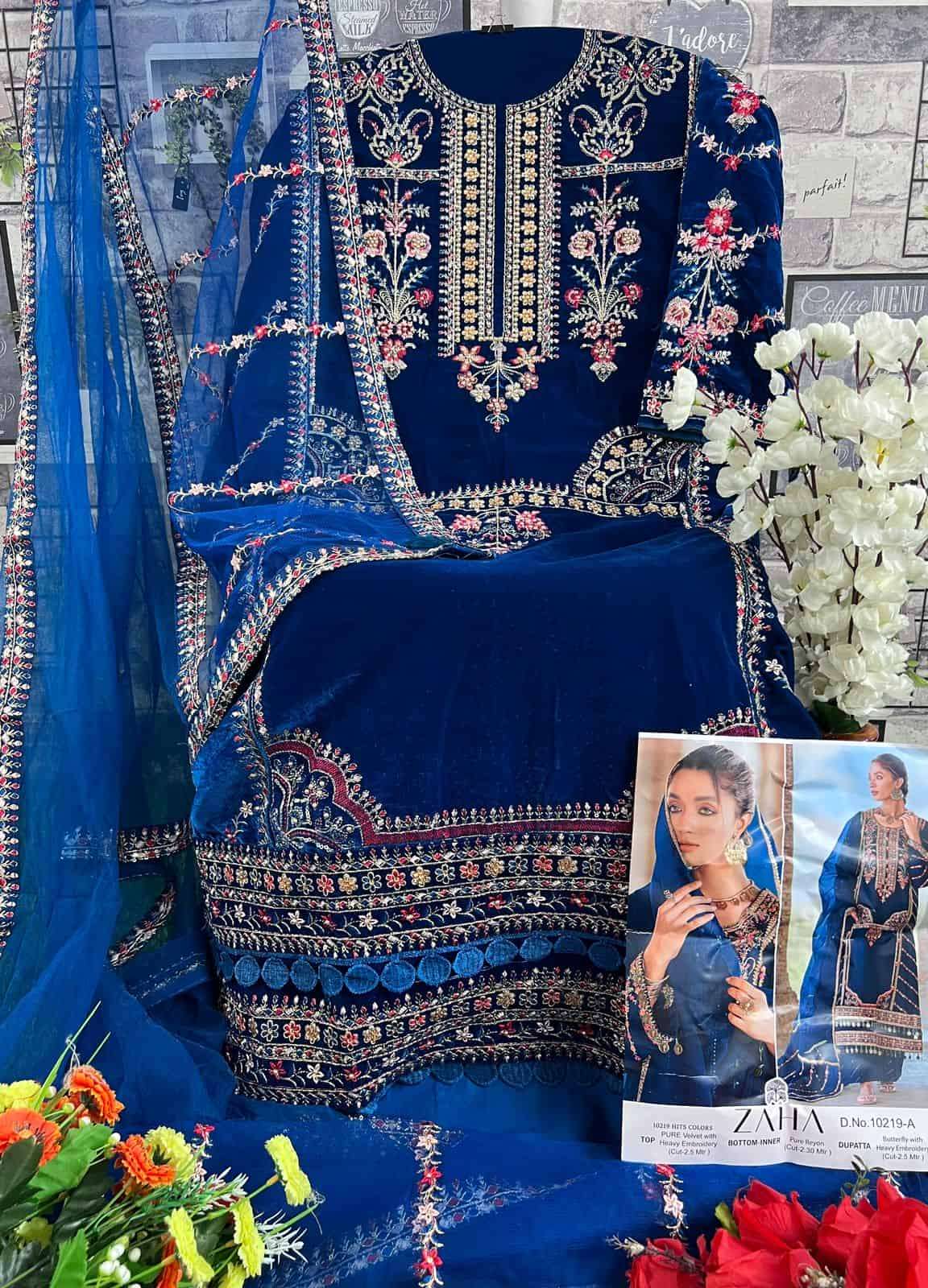 Zaha Aafiya Vol 3 10219 Hits Colors Party Wear Style New Designer Suit Wholesalers view 7