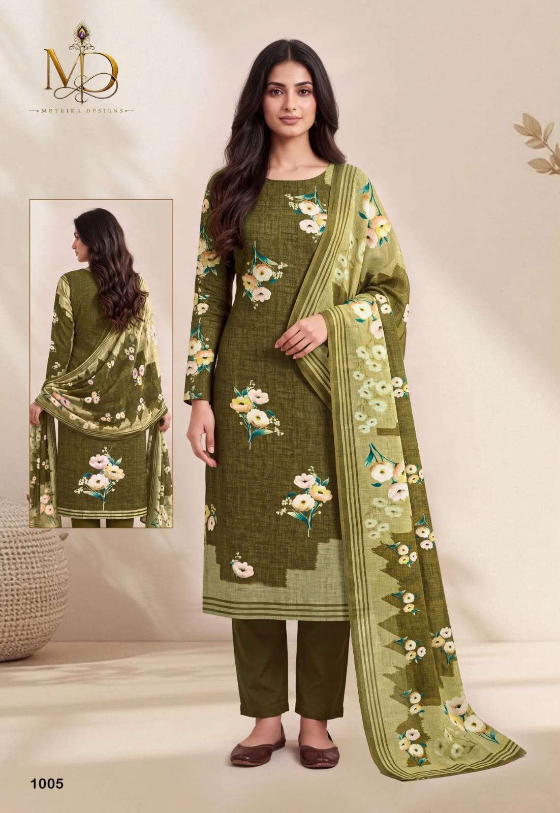 Metrika Designs Rose Gold Vol 1 Heavy Cotton Dress Material view 10