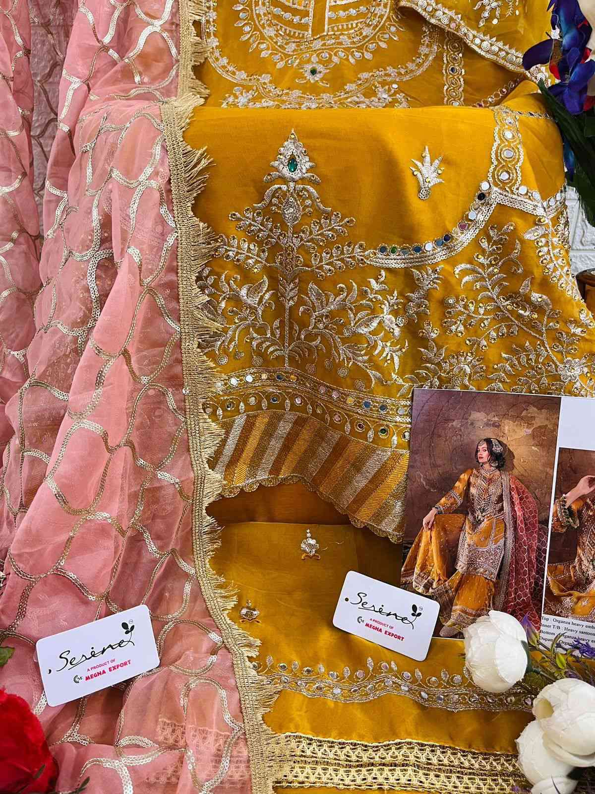 Serine S-123 Heavy Embroidered Organza Salwar view 4