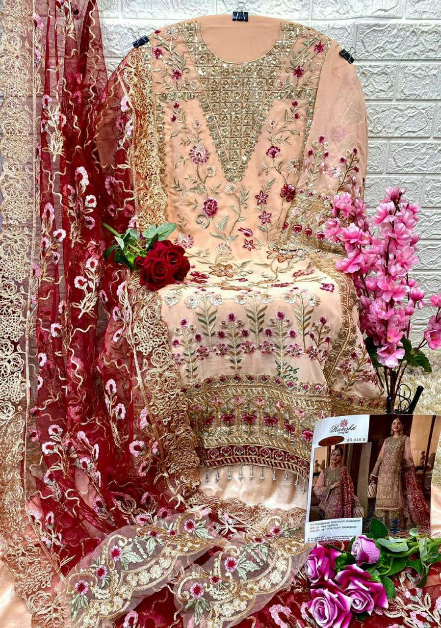 Ramsha R 549 Nx Heavy Work Pakistani Dress New Collection view 6