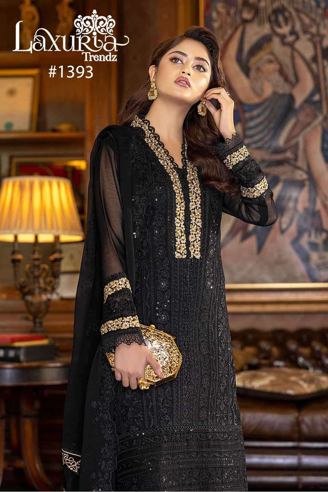 Laxuria Trends 1393 Latest Style Kurti Pant Dupatta Set Readymade Collection view 2