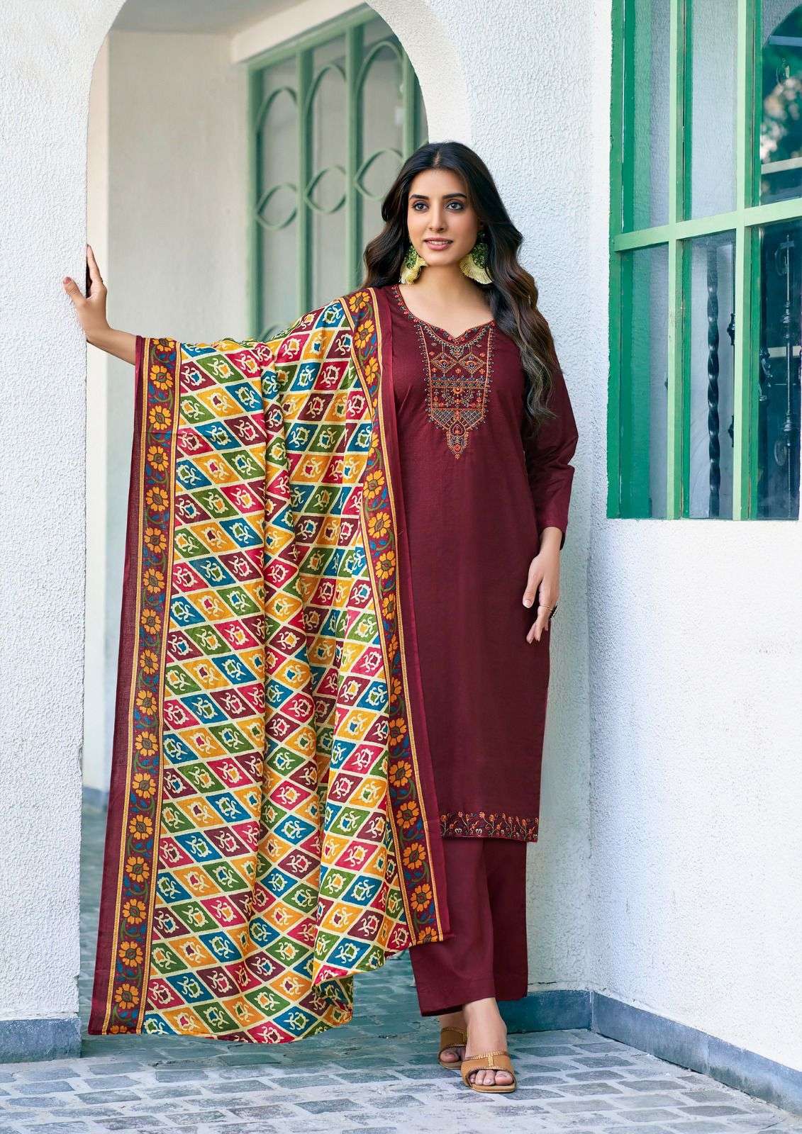 Saanvi Trends Romani Cotton Dress Material view 5