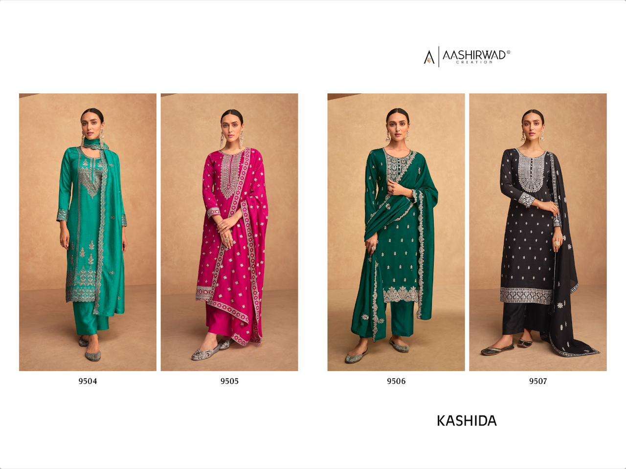 Aashirwad kashida Exclusive Silk Salwar Suit view 11