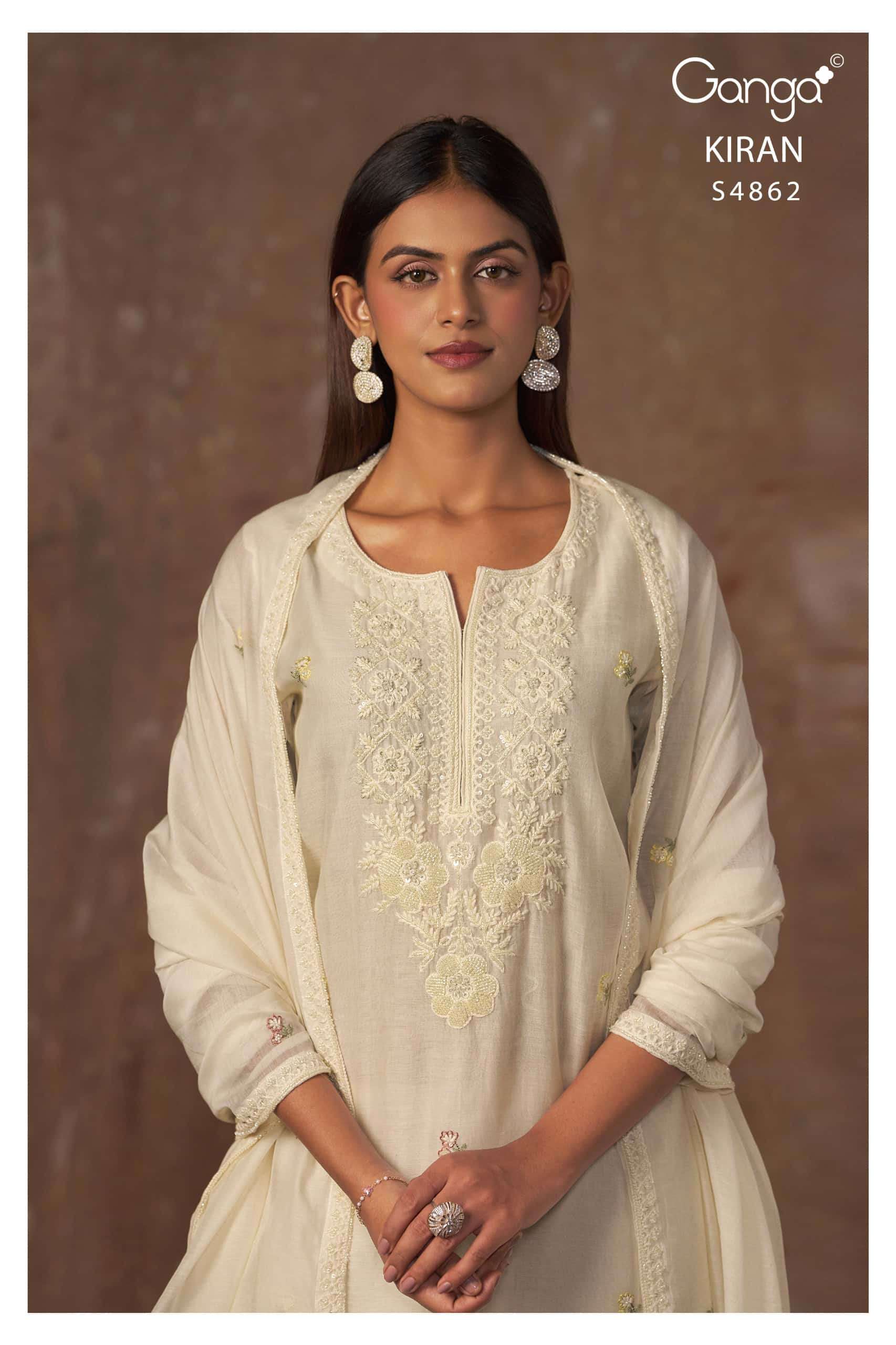 Ganga Fashion Kiran Pure Banarasi Suit view 4