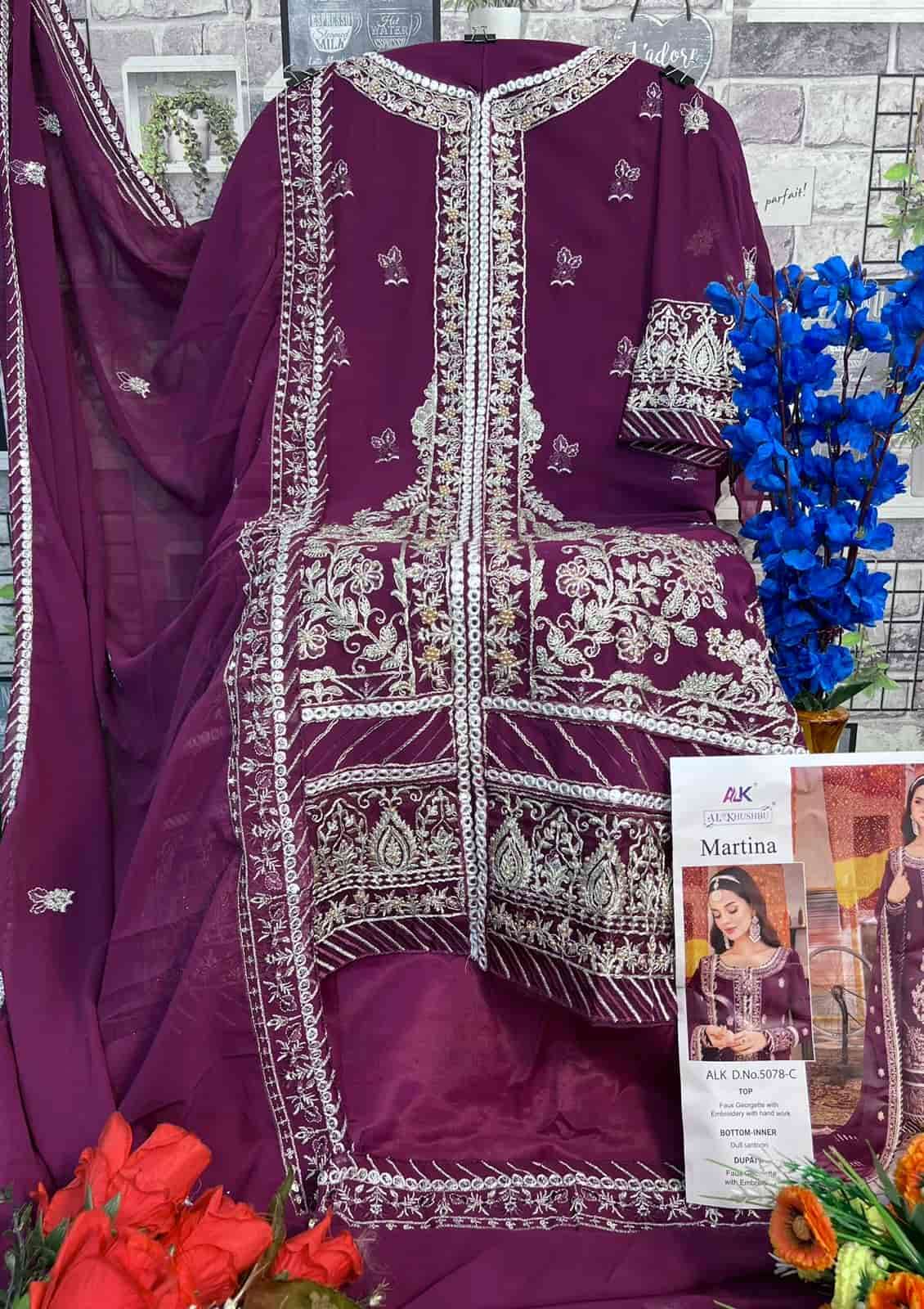 Al Khushbu 5078 C Exclusive Festive Wear Style Designer Pakistani Suit Collection view 2