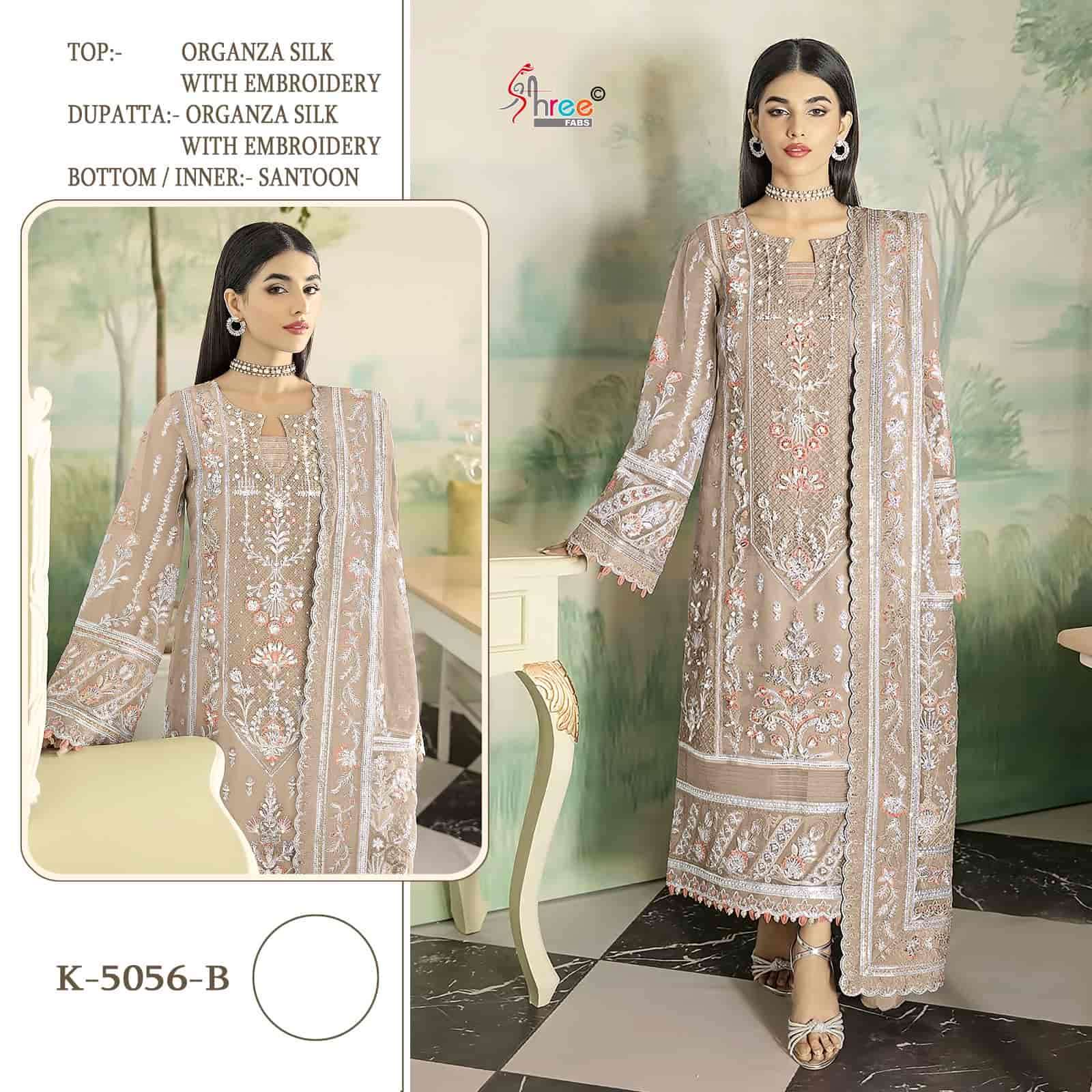 Shree Fabs K 5056 B Heavy Embroidered Organza Suit