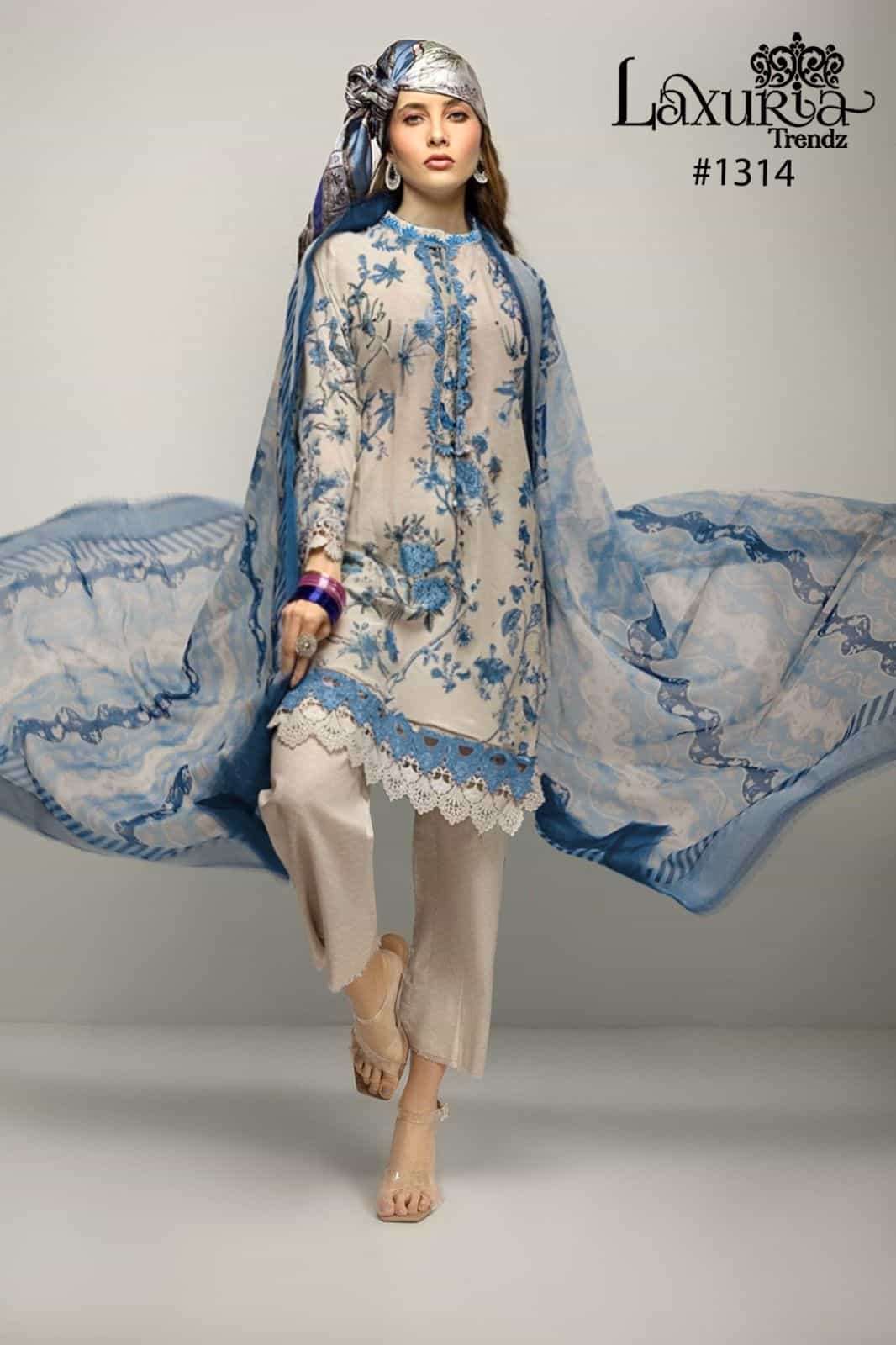 Laxuria Trends 1314 Pakistani Fancy Designer Readymade Suit view 3