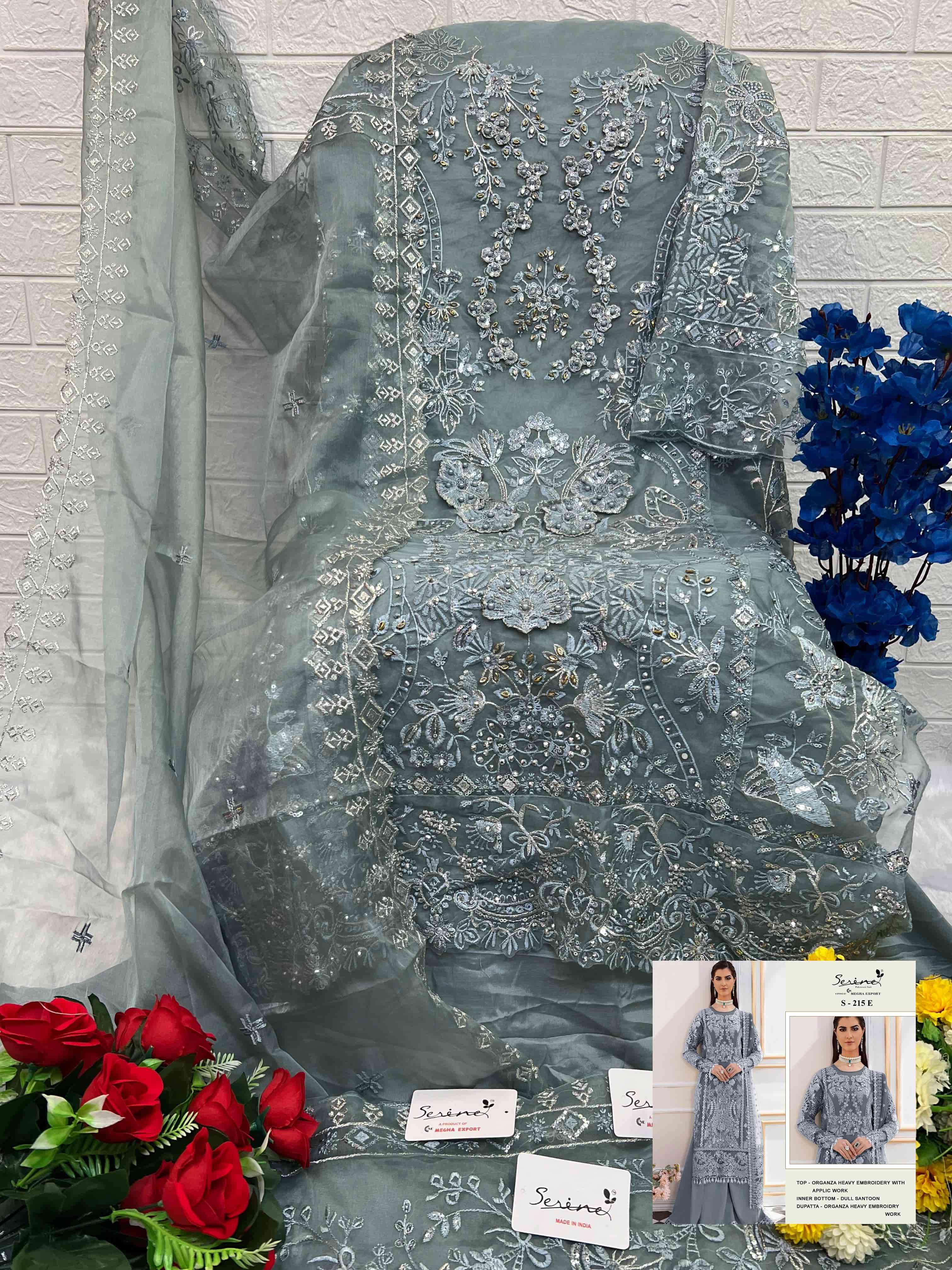 Serine S-215 E Organza Embroidered Suit