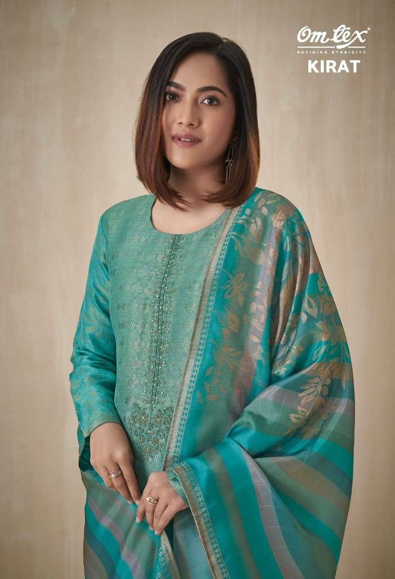 Omtex Kirat Exclusive Jacquard Designer Suit Latest Collection view 2