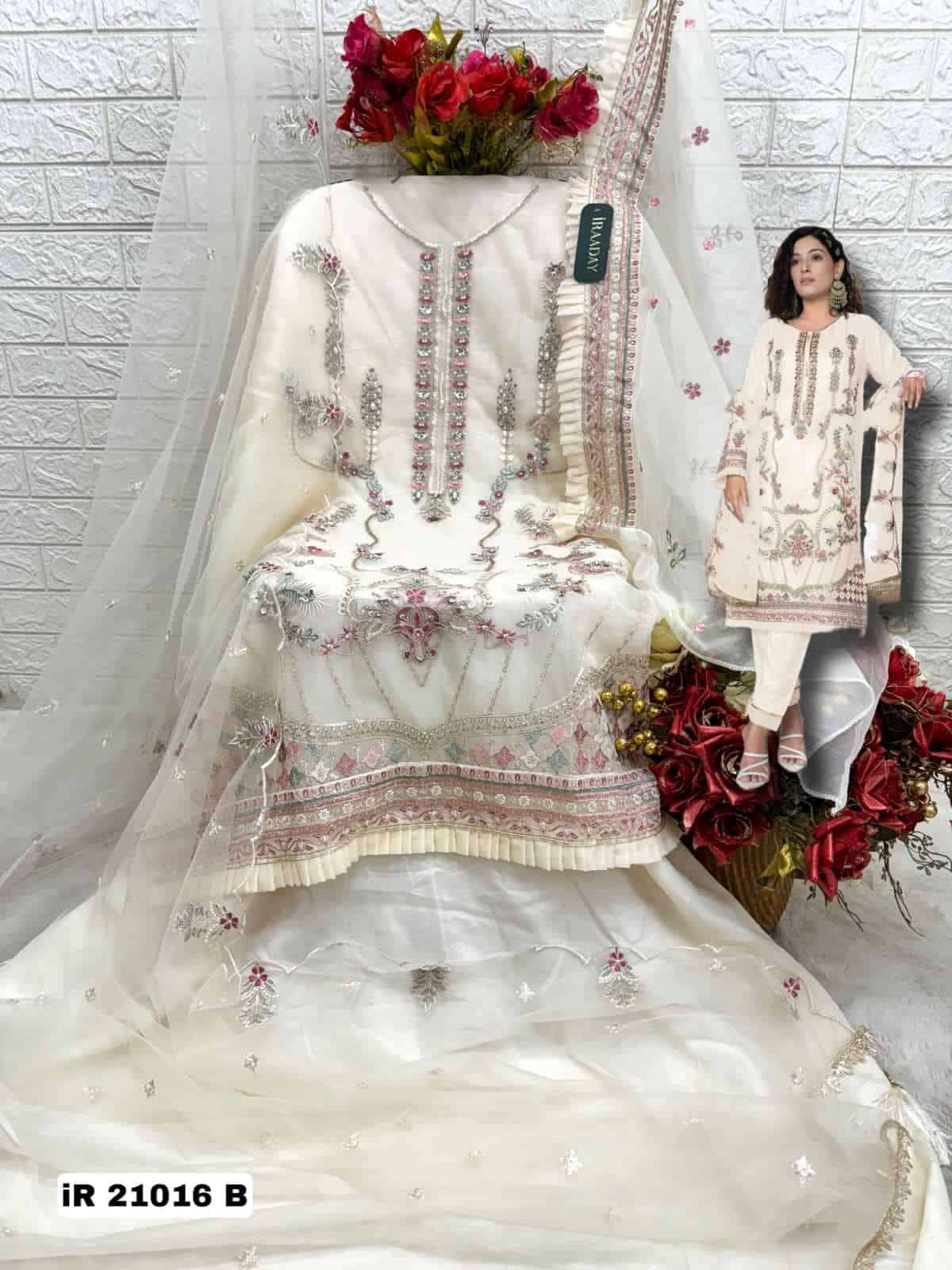 Fepic Iraaday IR 21016 Colors Organza Heavy Embroidered Salwar Suit Wholesalers view 6