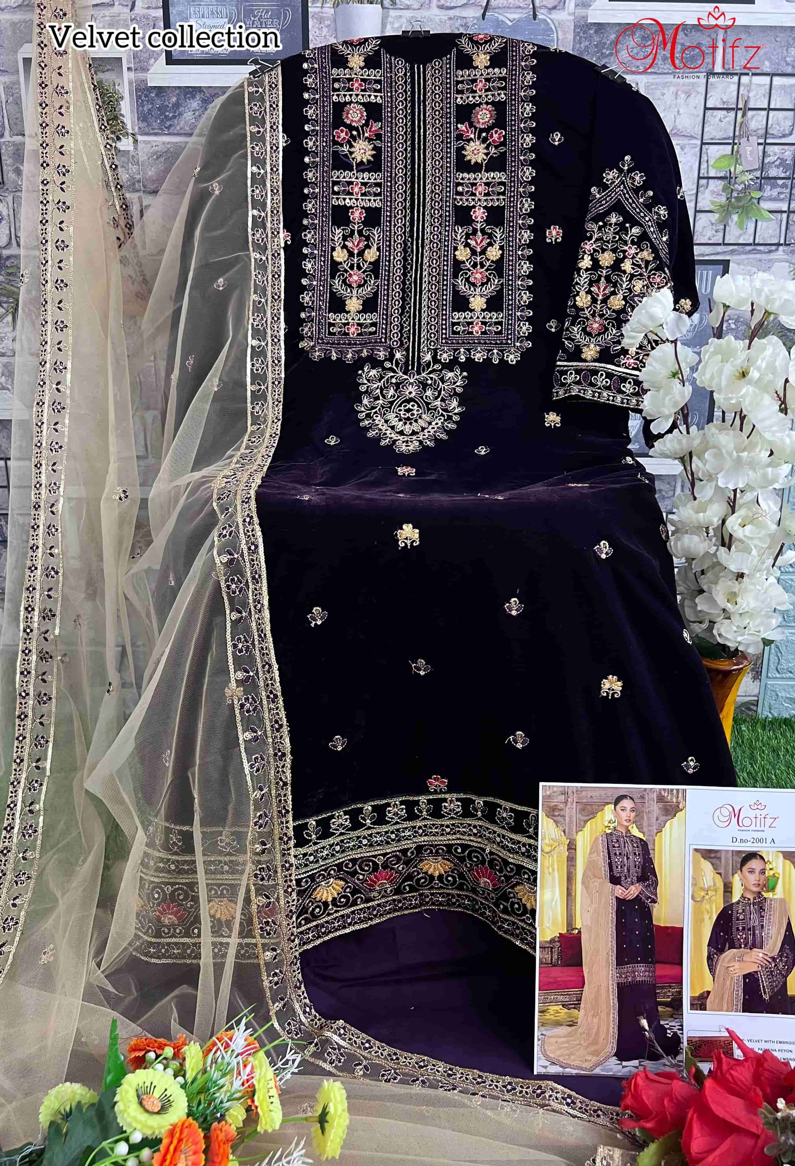 Motifz 2001 Colors Pakistani Wedding Wear Style Designer Suit Wholesalers view 9