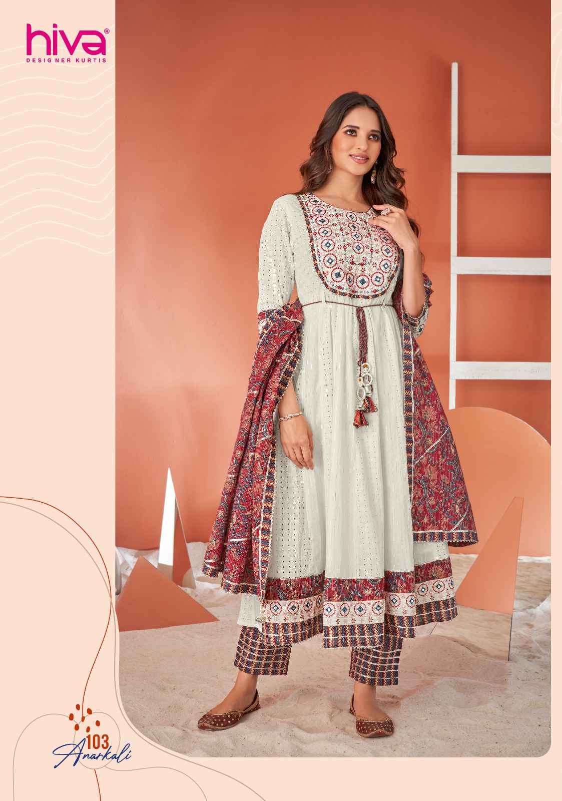 Hiva Anarkali Exclusive Stylish Anarkali Dress Festive Collection New Designs view 6